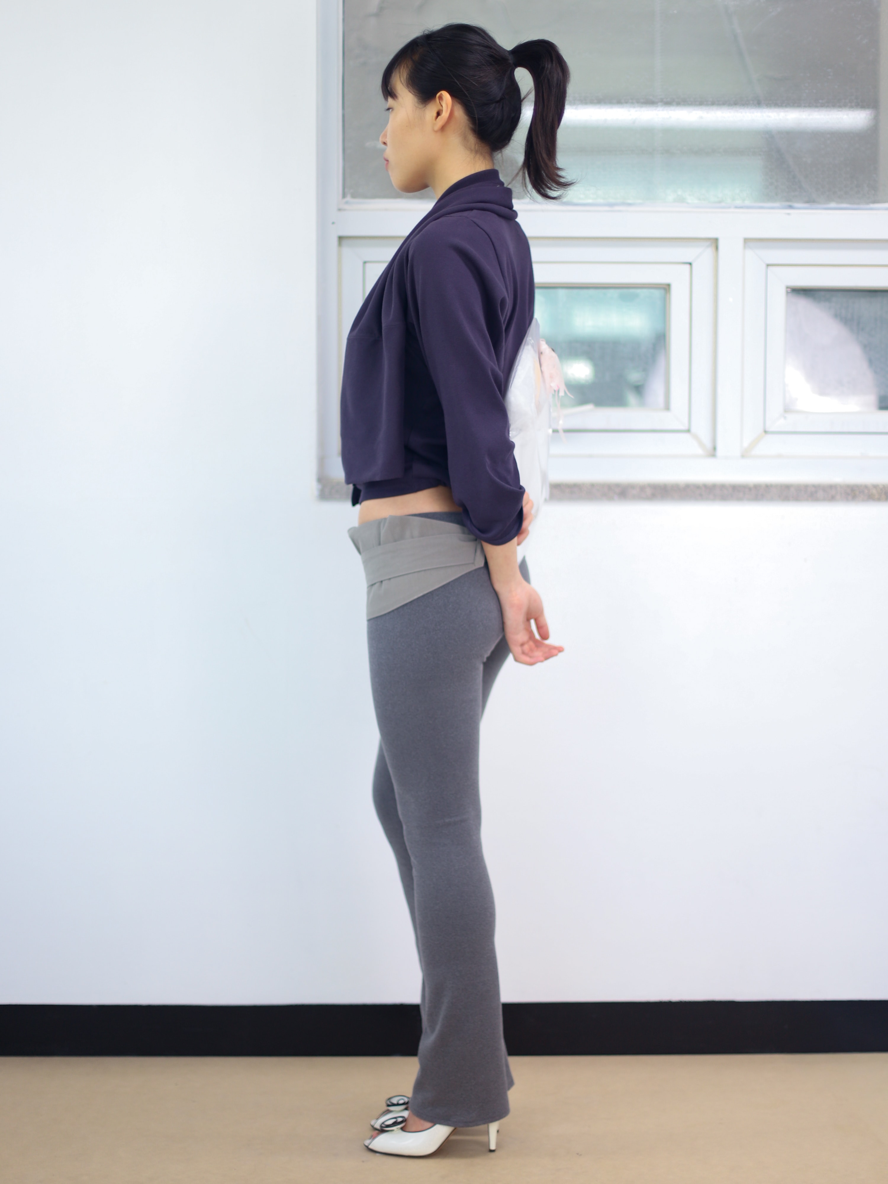 Half Apron Leggings - grey