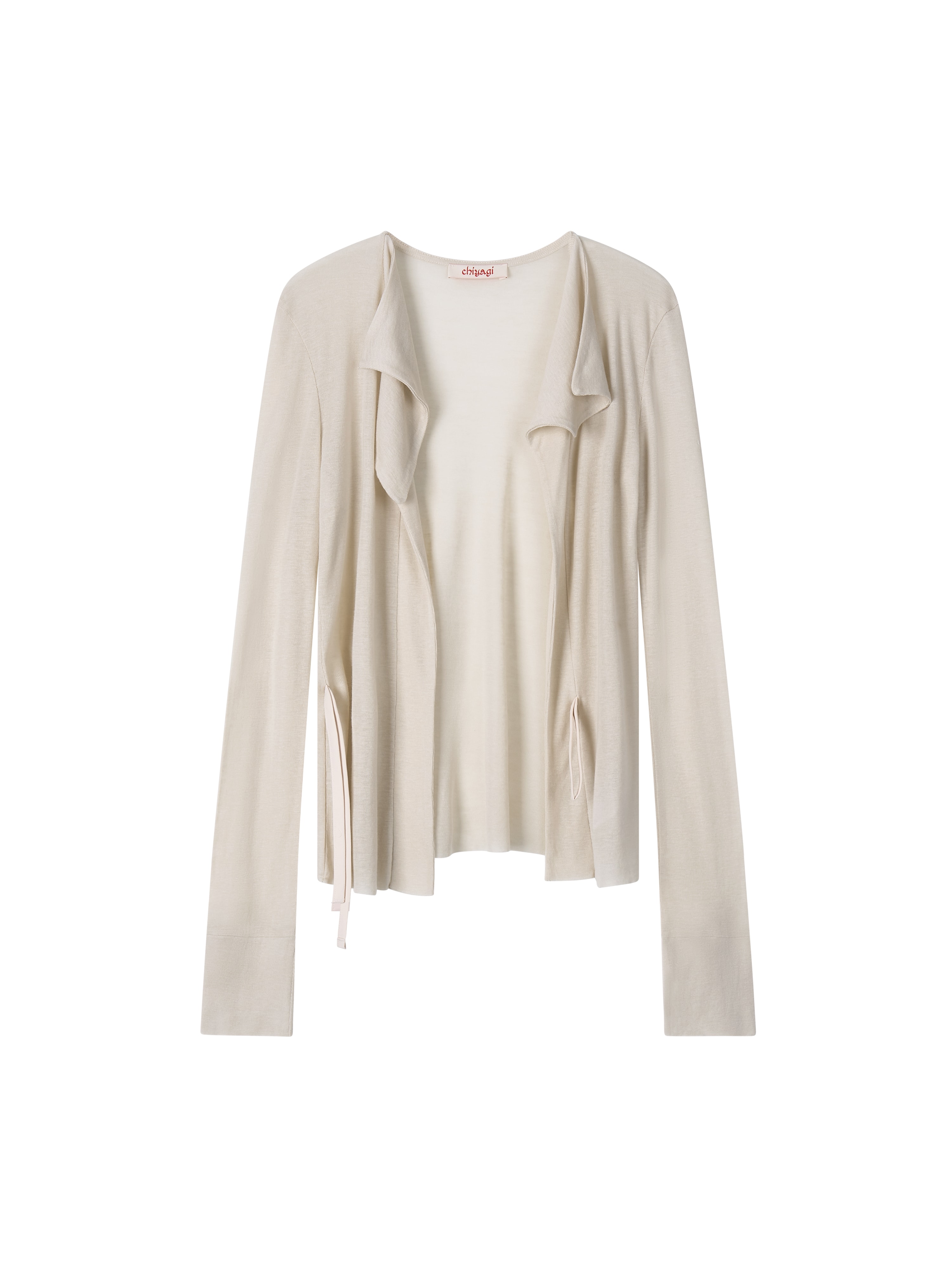 Drape Collar Cardigan (bone)