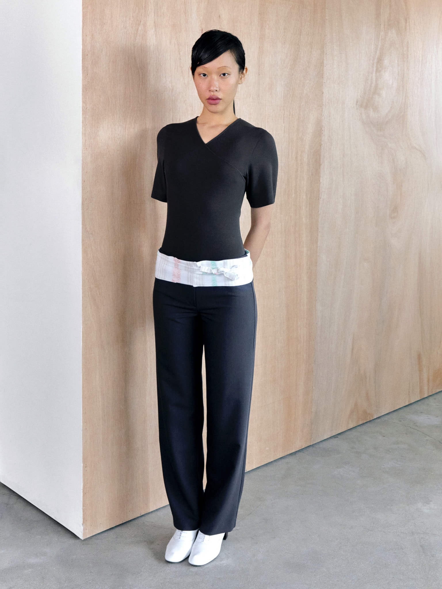 Uniform Wrap Top (brown)
