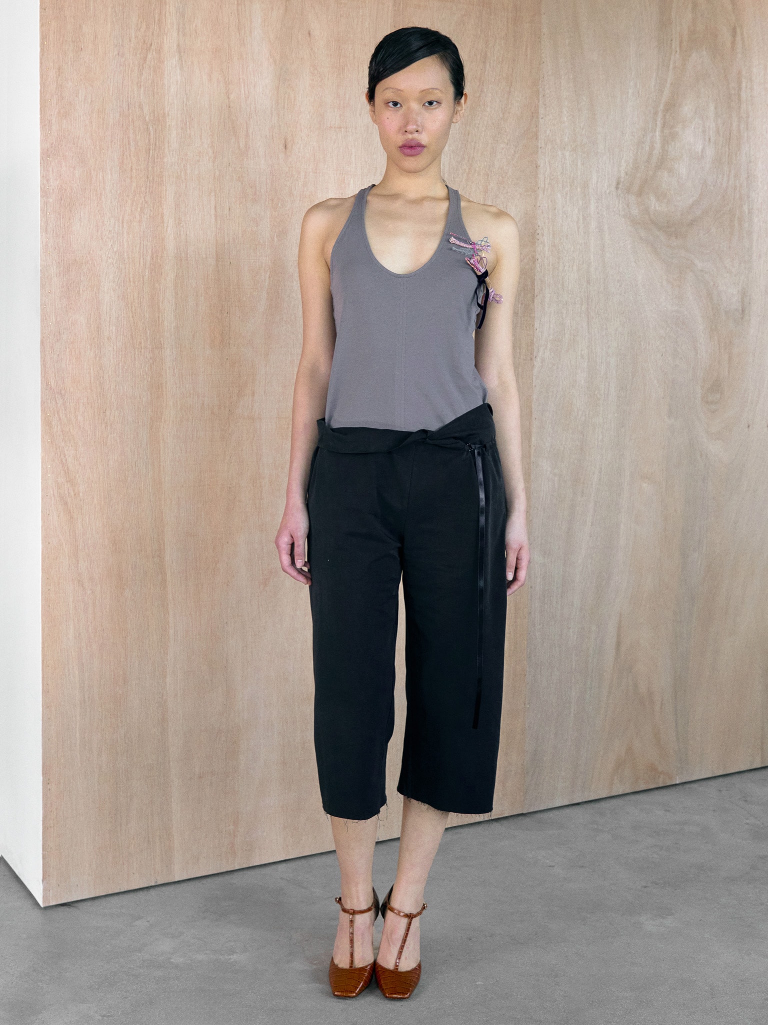 Folded Waist Pants (black)