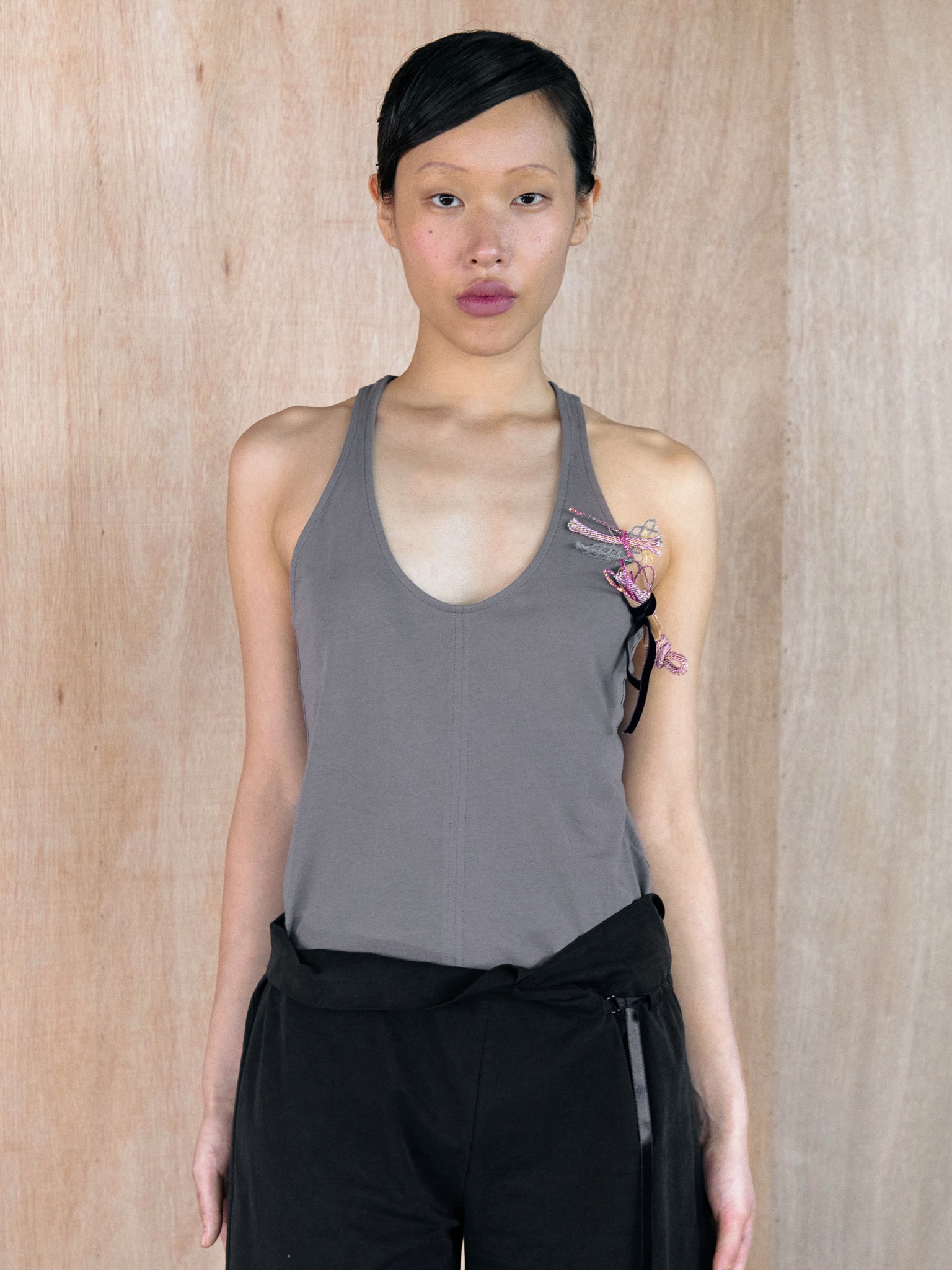 Folded Waist Pants (black)