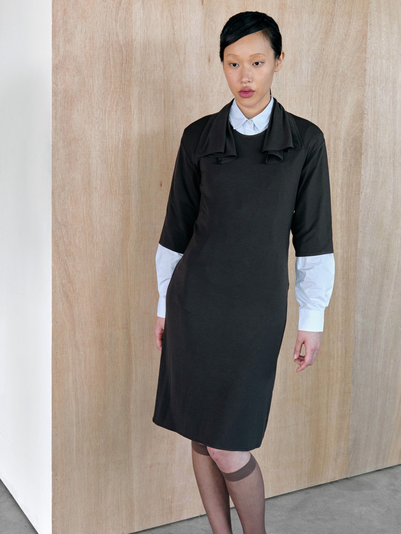 Collar Dress (brown)