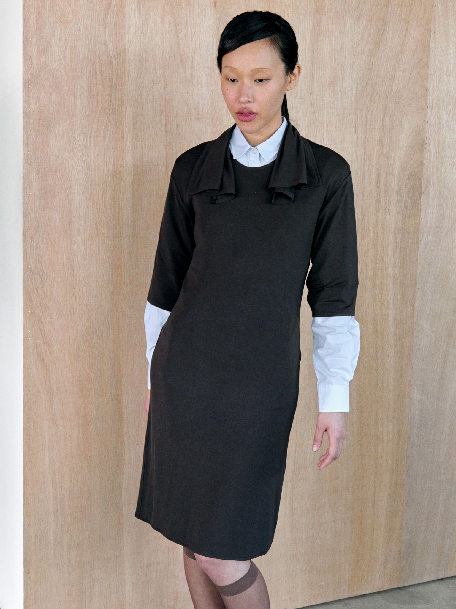 Collar Dress (brown)