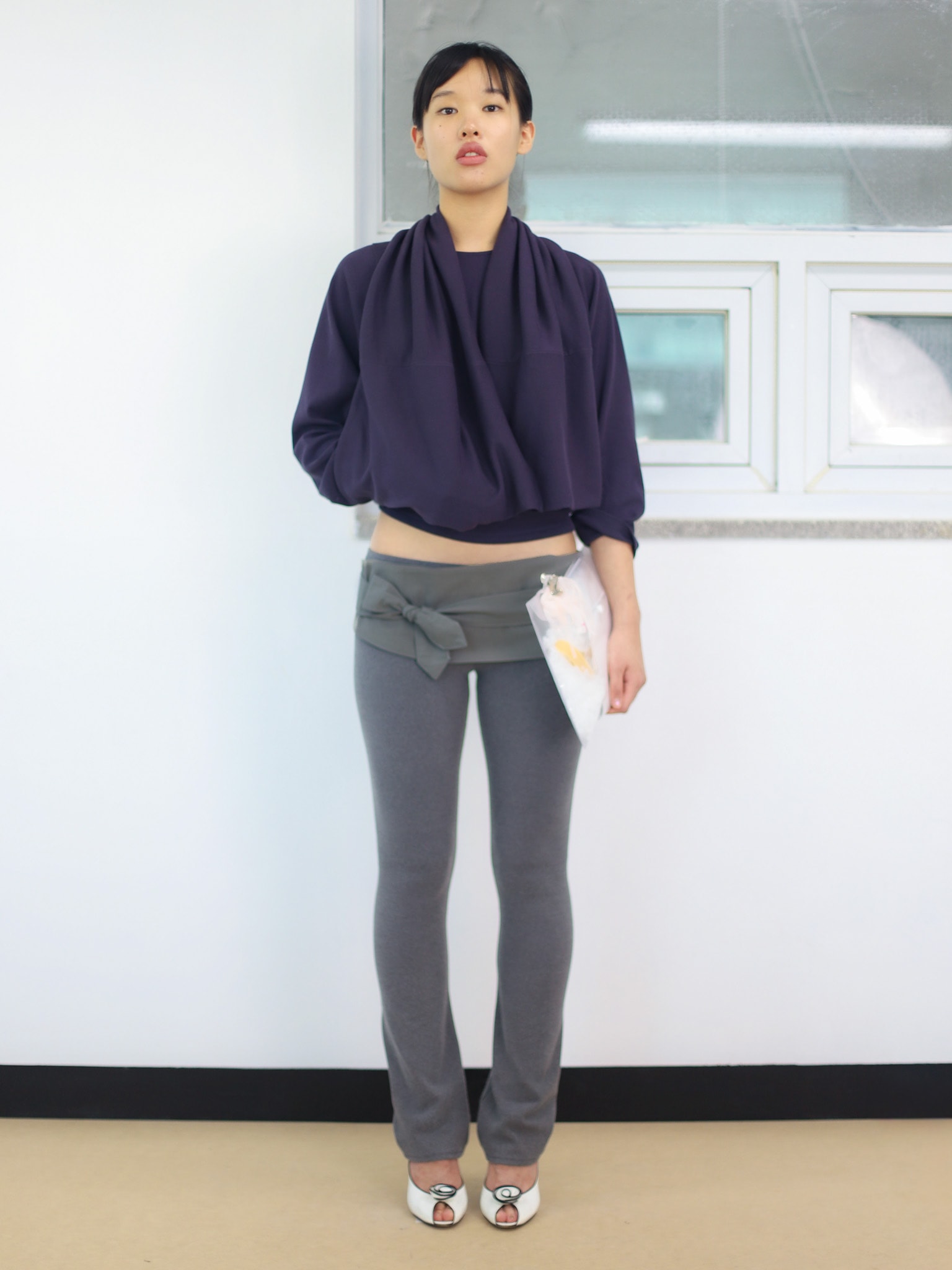 Half Apron Leggings - grey