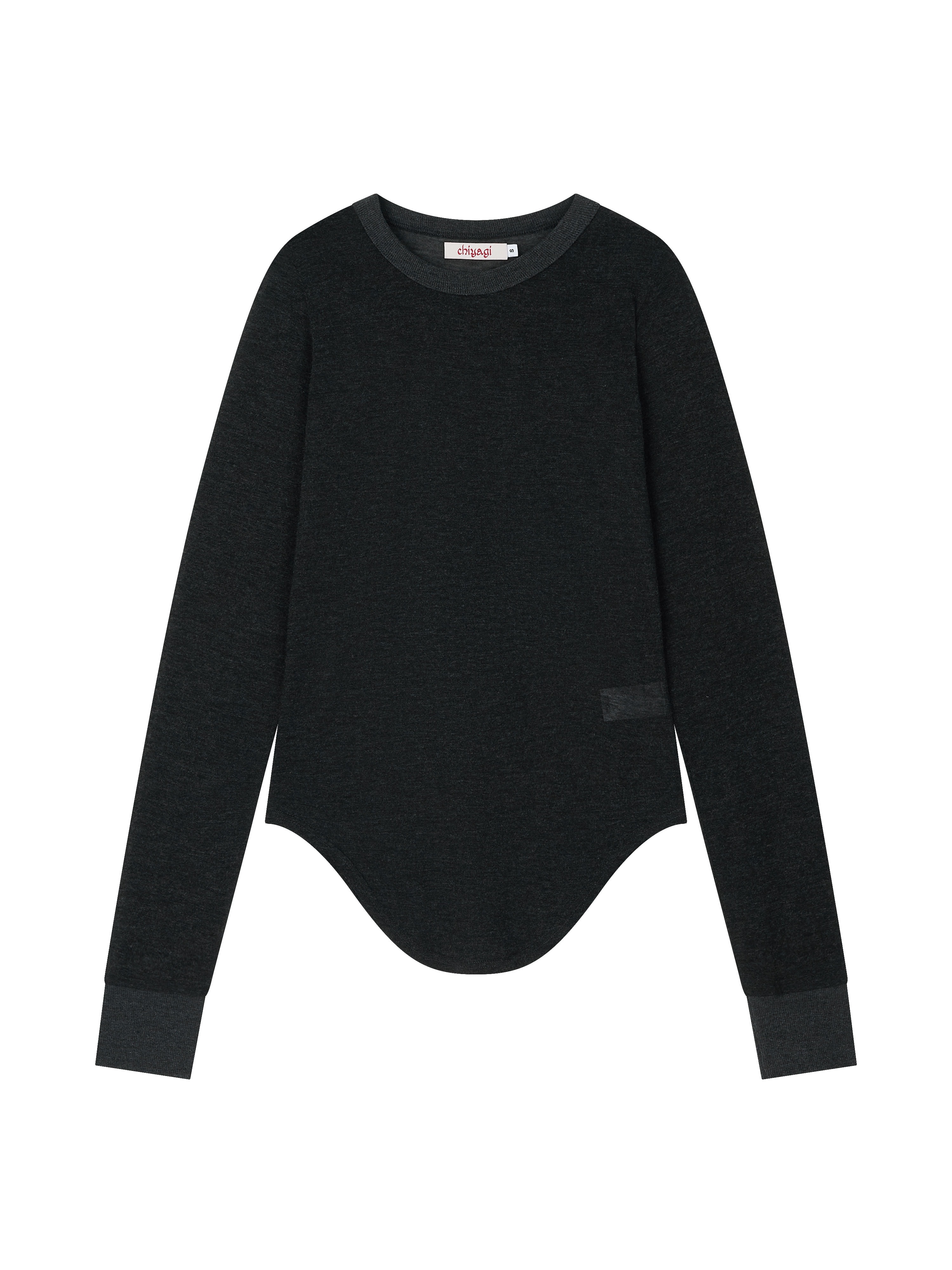 Sheer Jersey Top (carbon melange)