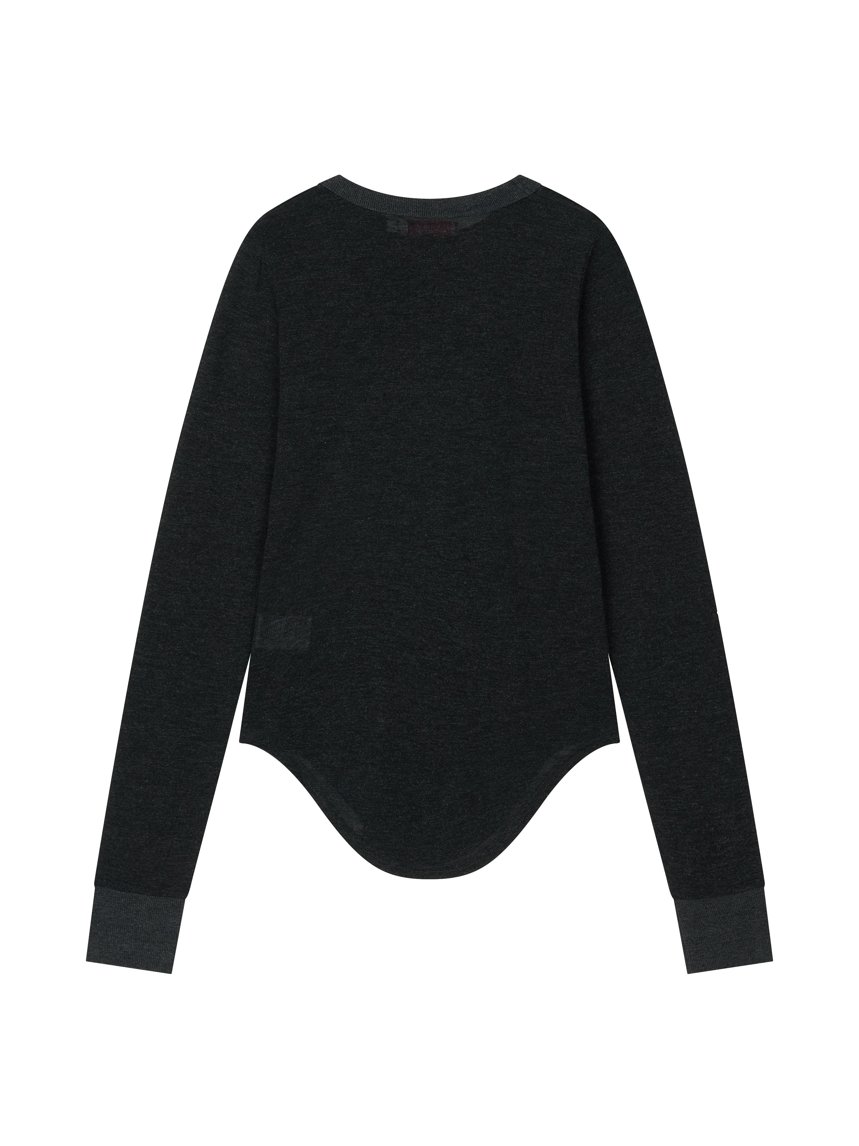 Sheer Jersey Top (carbon melange)