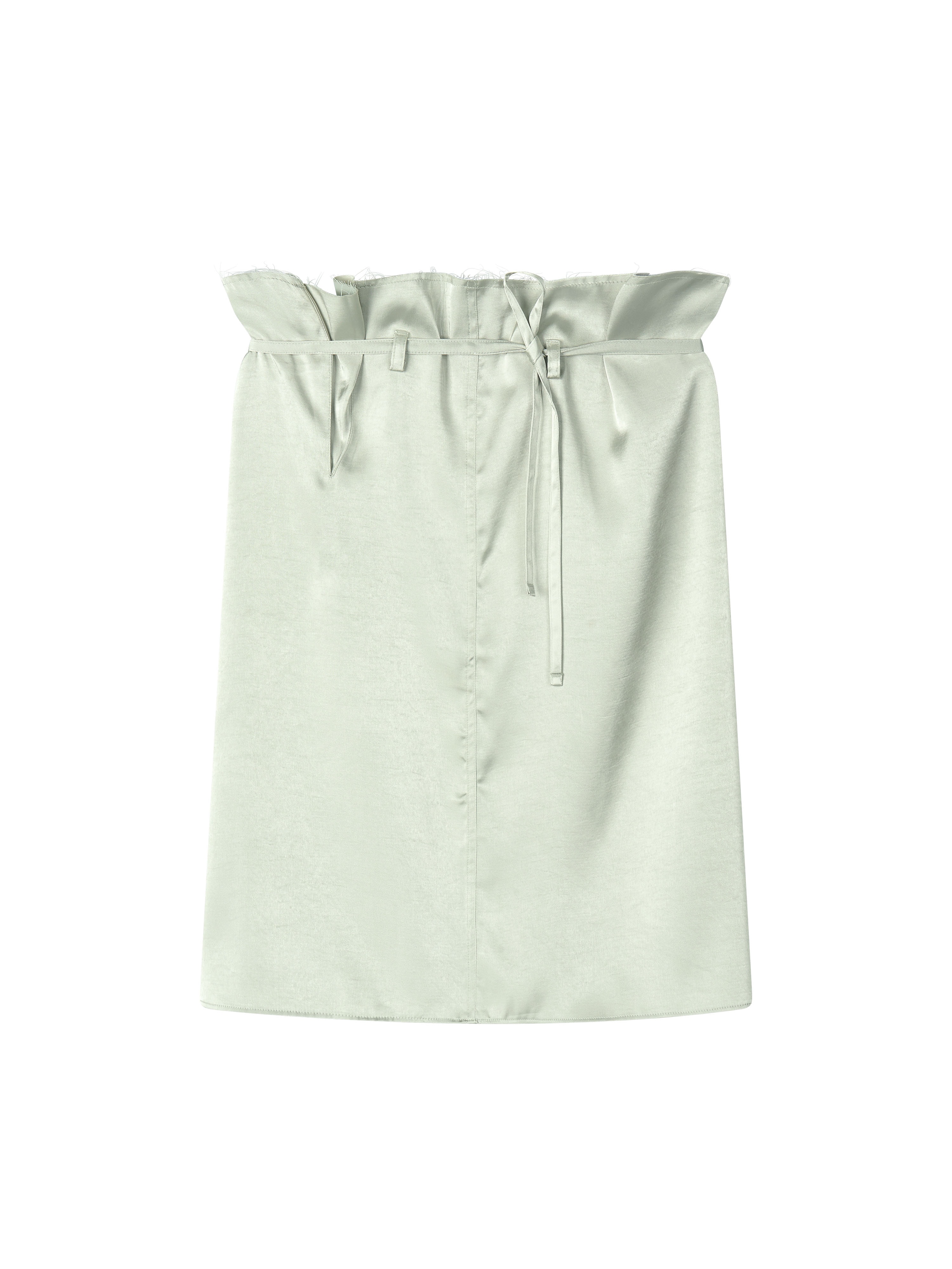 High Waist Belted Skirt (toy green)