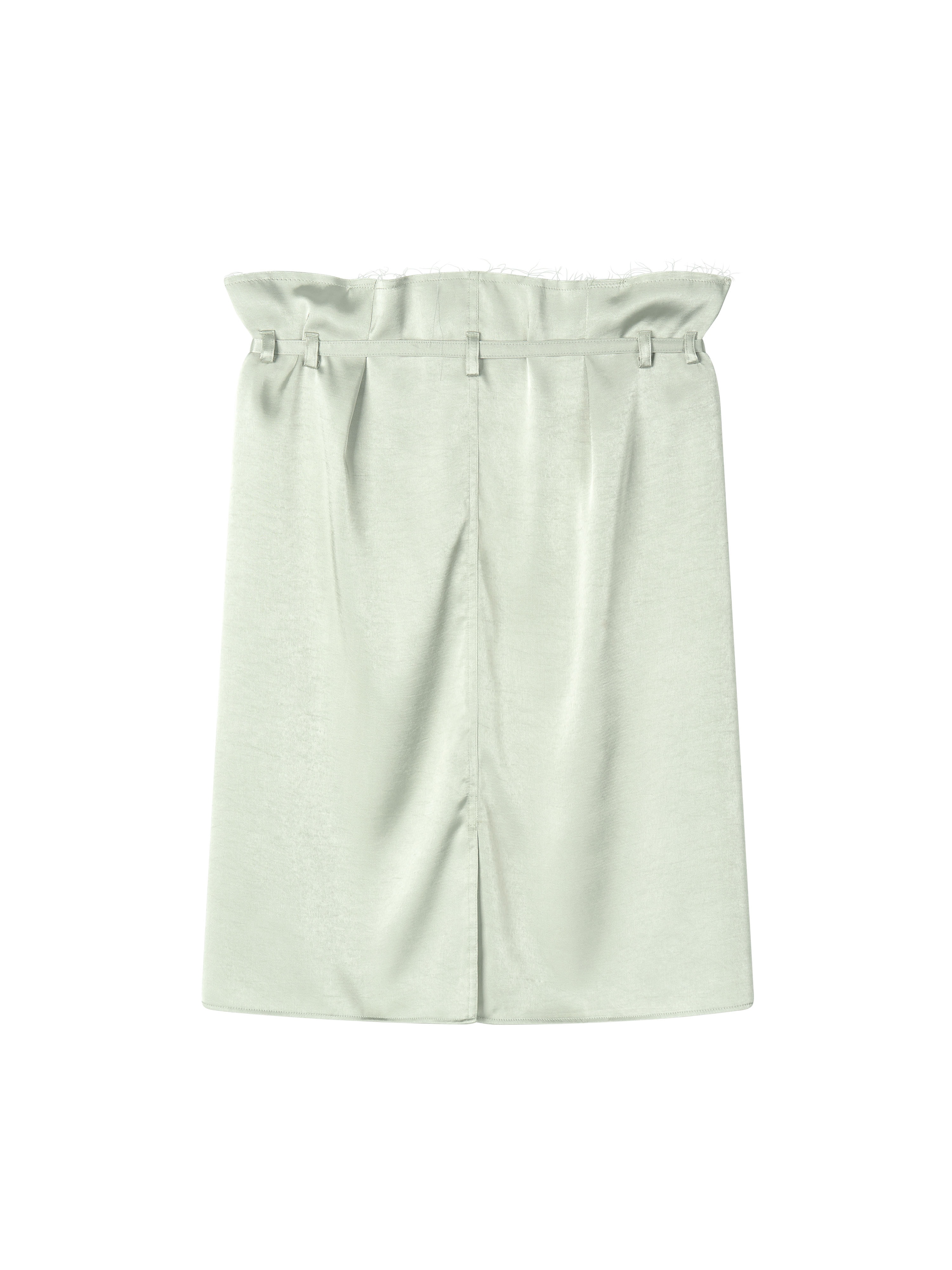 High Waist Belted Skirt (toy green)