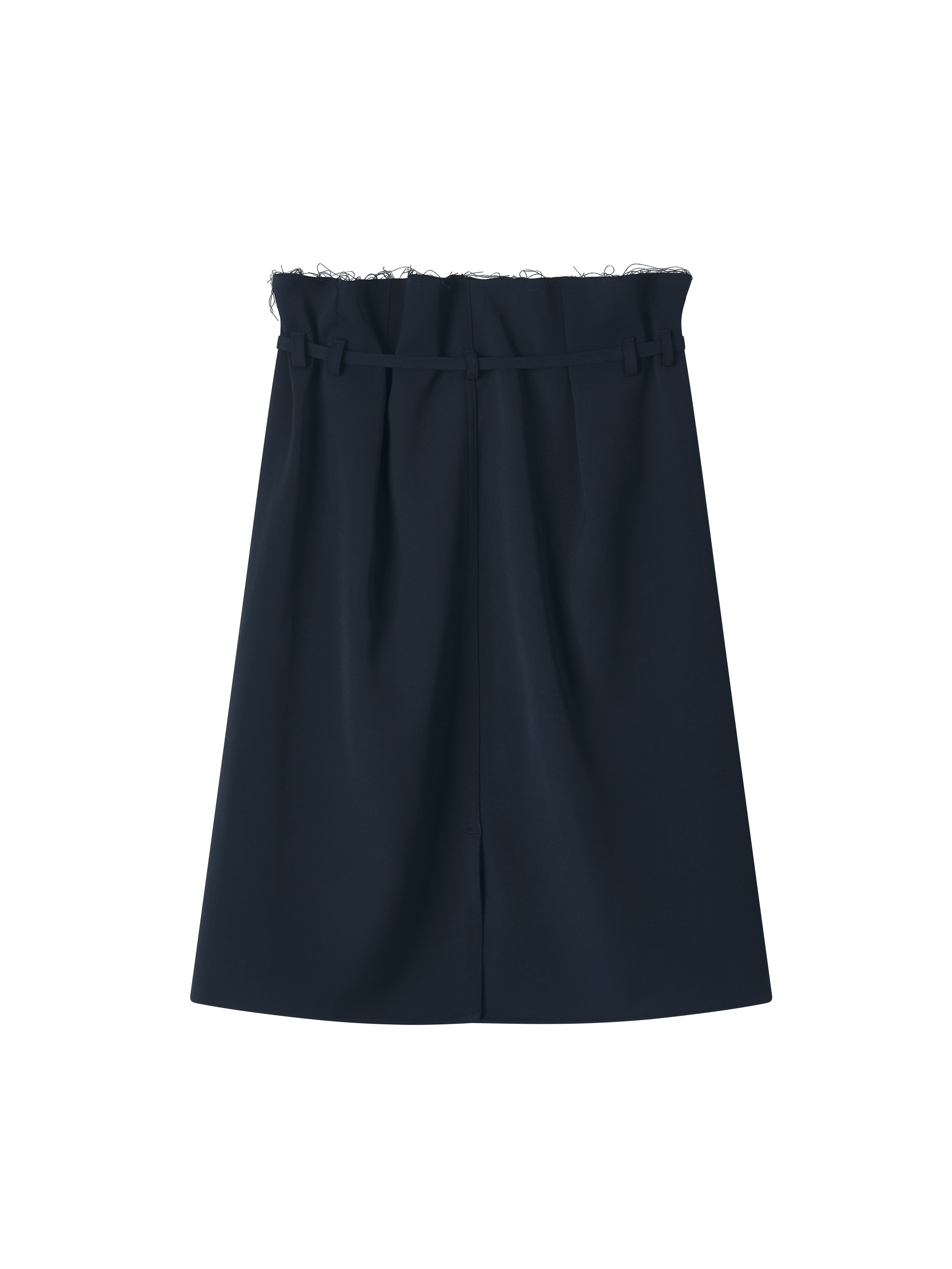 High Waist Belted Skirt (navy)