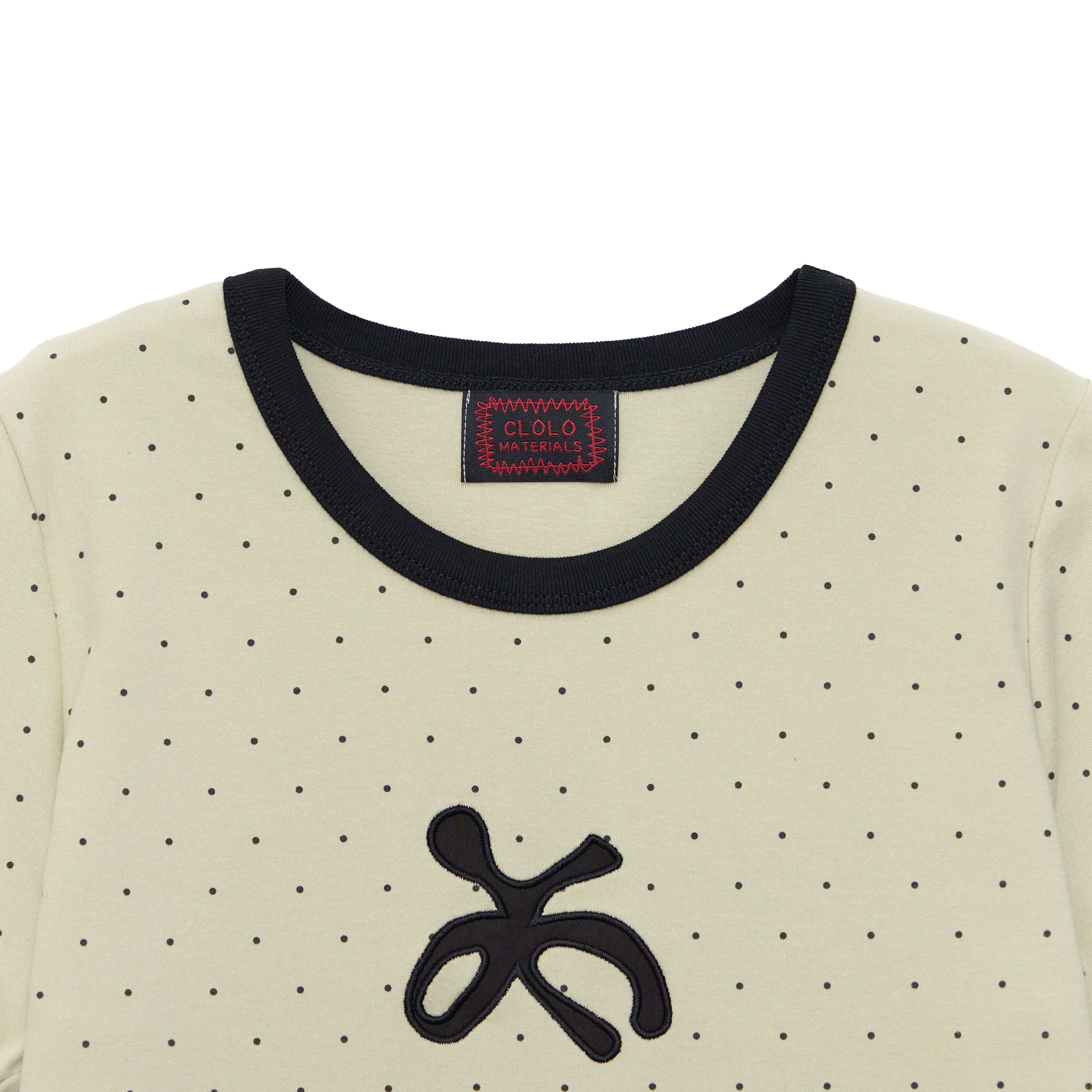 CLASSIC DOT APPLIQUE RINGER TEE — MINT
