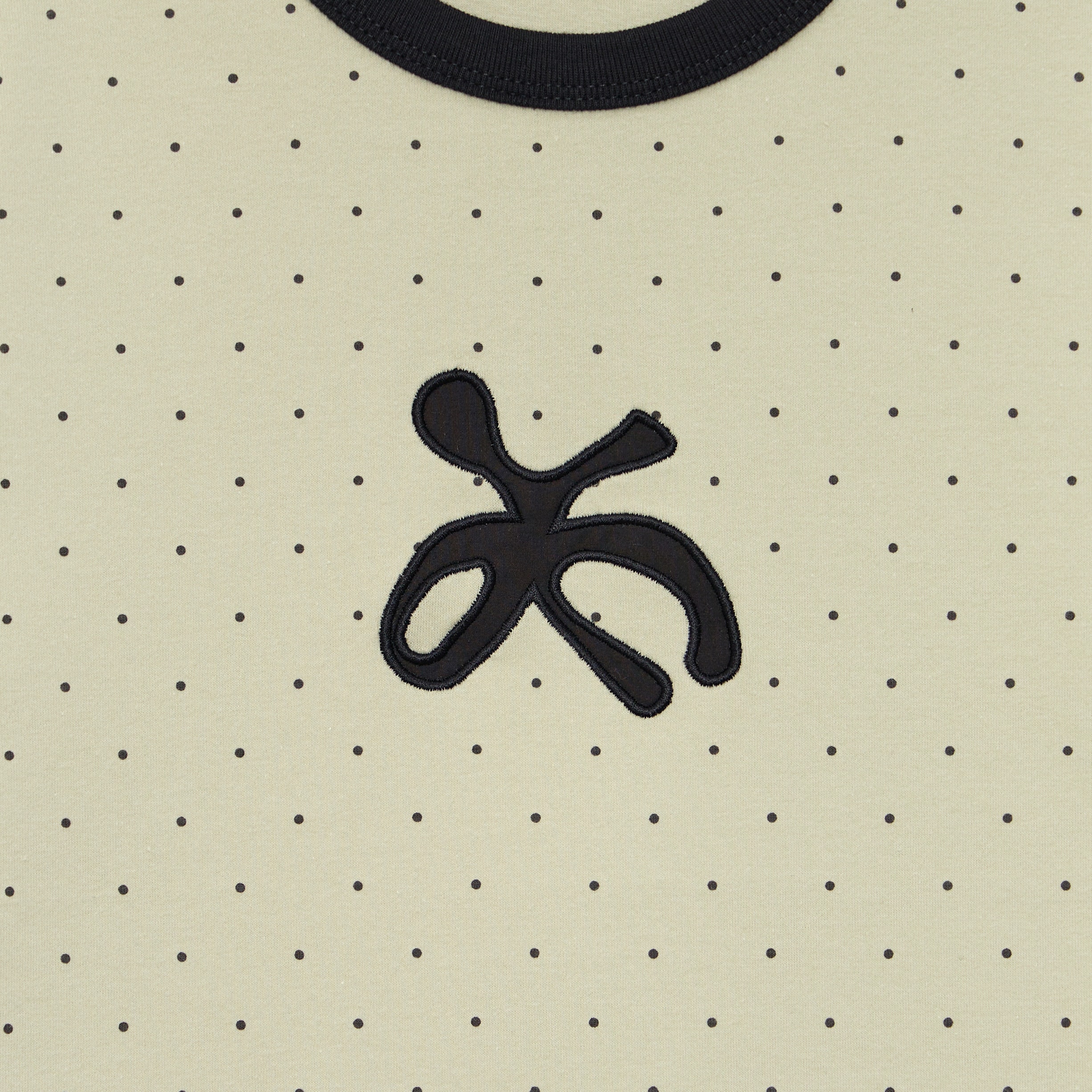 CLASSIC DOT APPLIQUE RINGER TEE — MINT