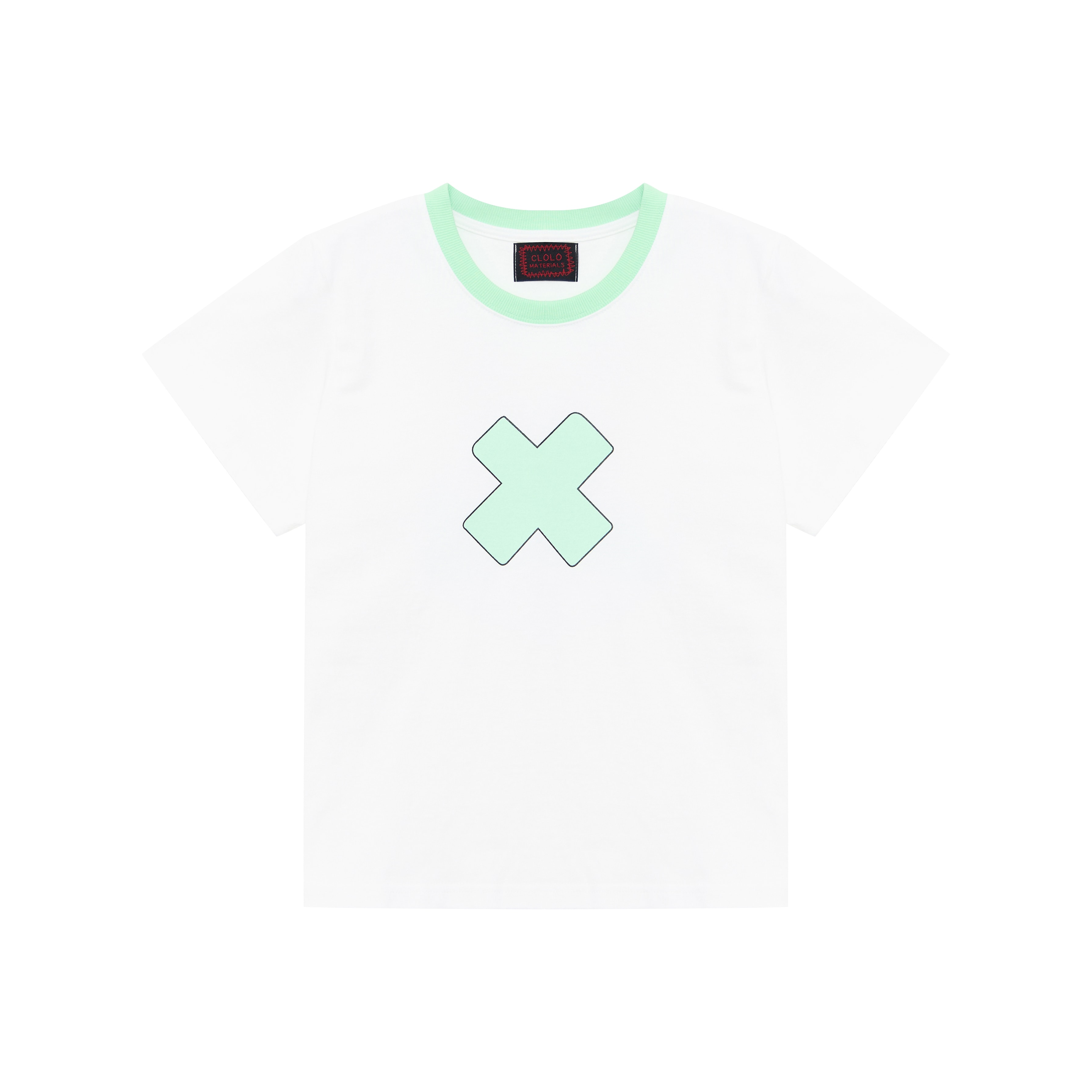 MINT BUNNY BANDING TEE — WHITE
