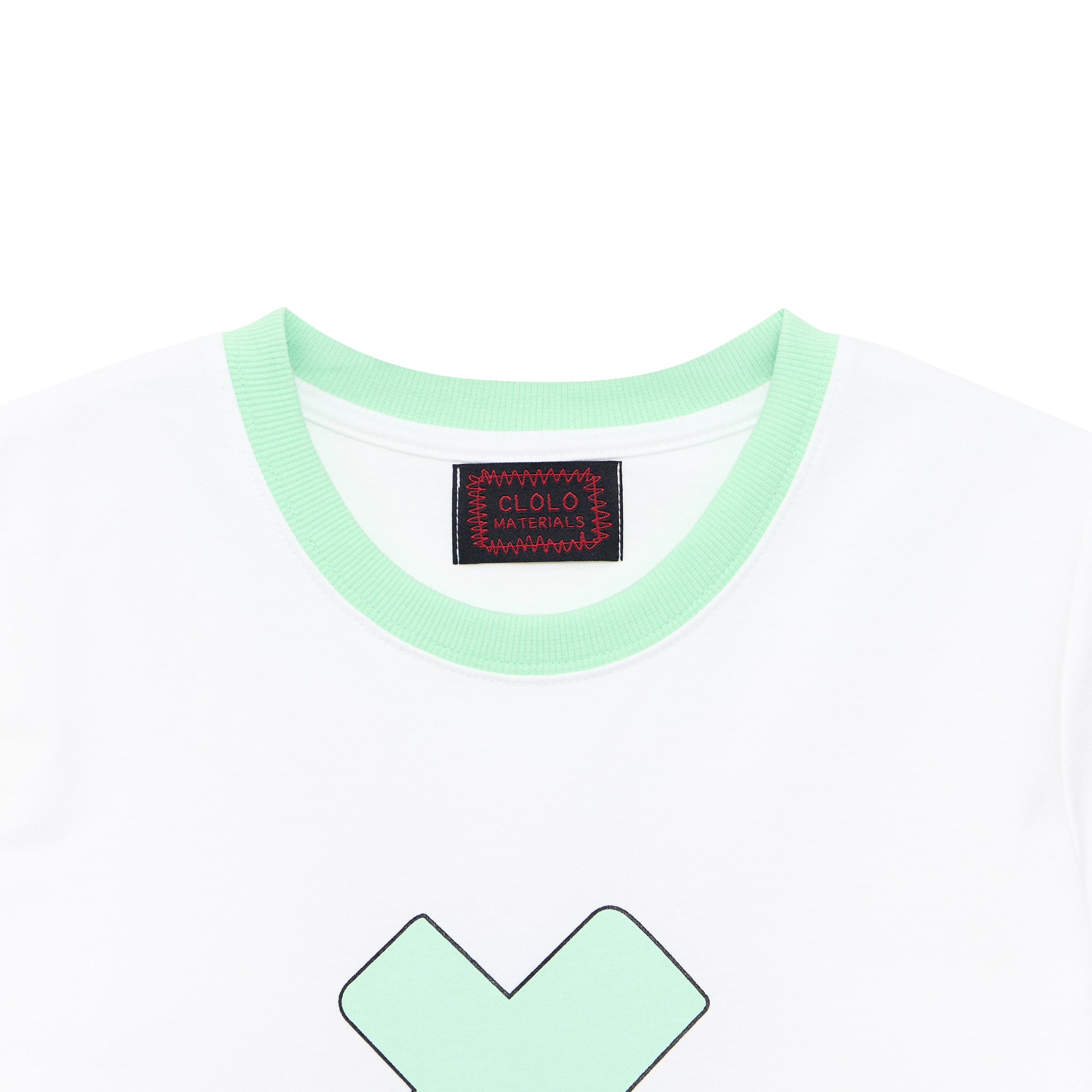 MINT BUNNY BANDING TEE — WHITE