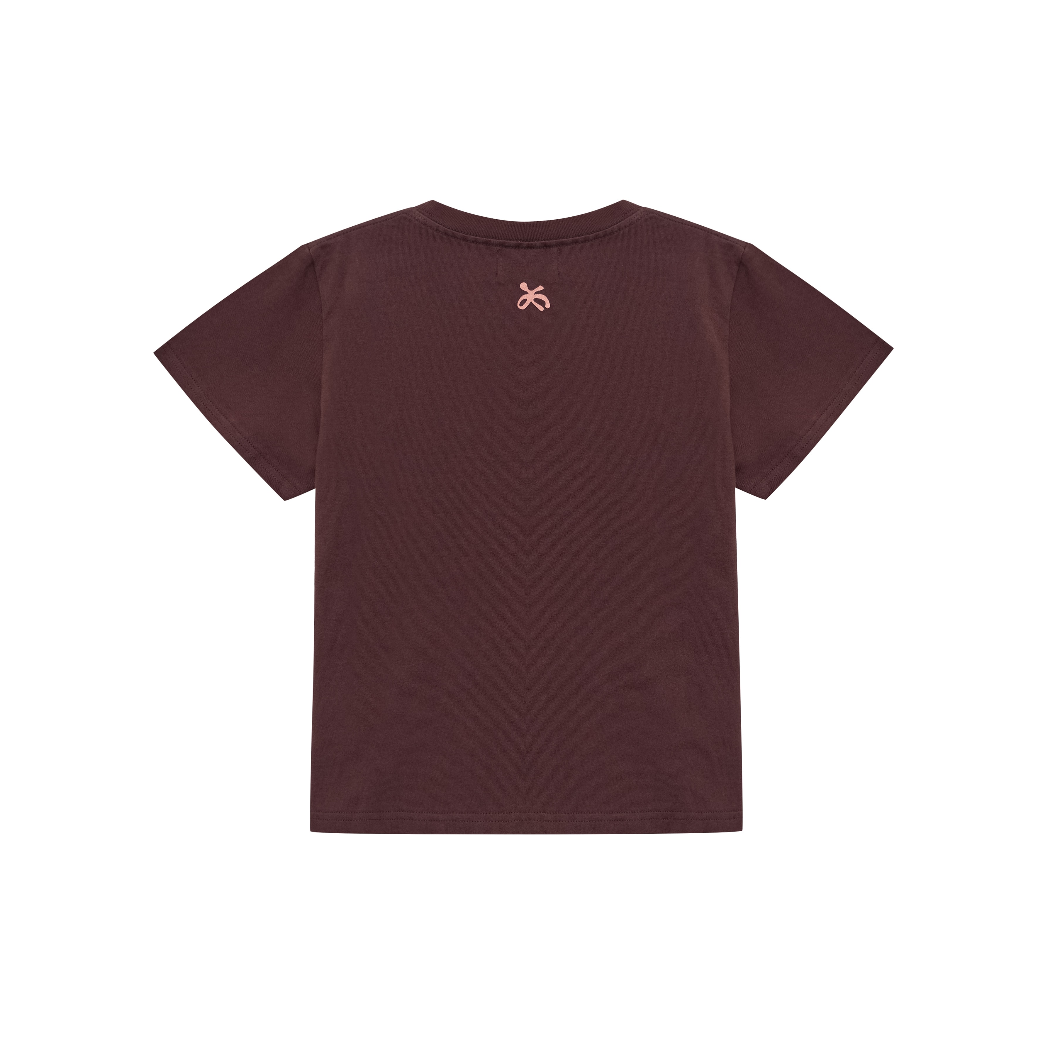XOXO GRAFFITI HEART LOGO TEE — BROWN