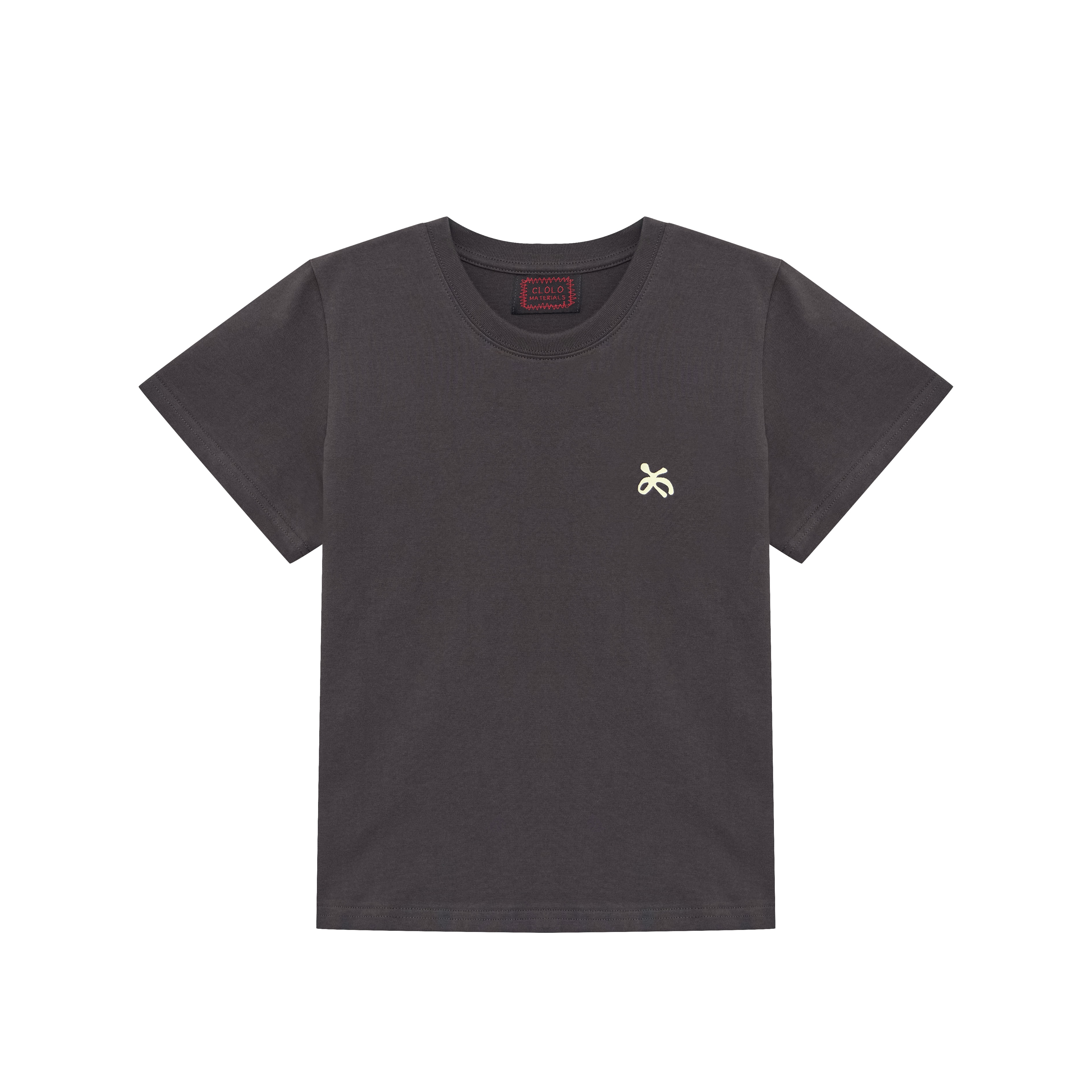 CRAYON TYPO LOGO TEE — CHARCOAL