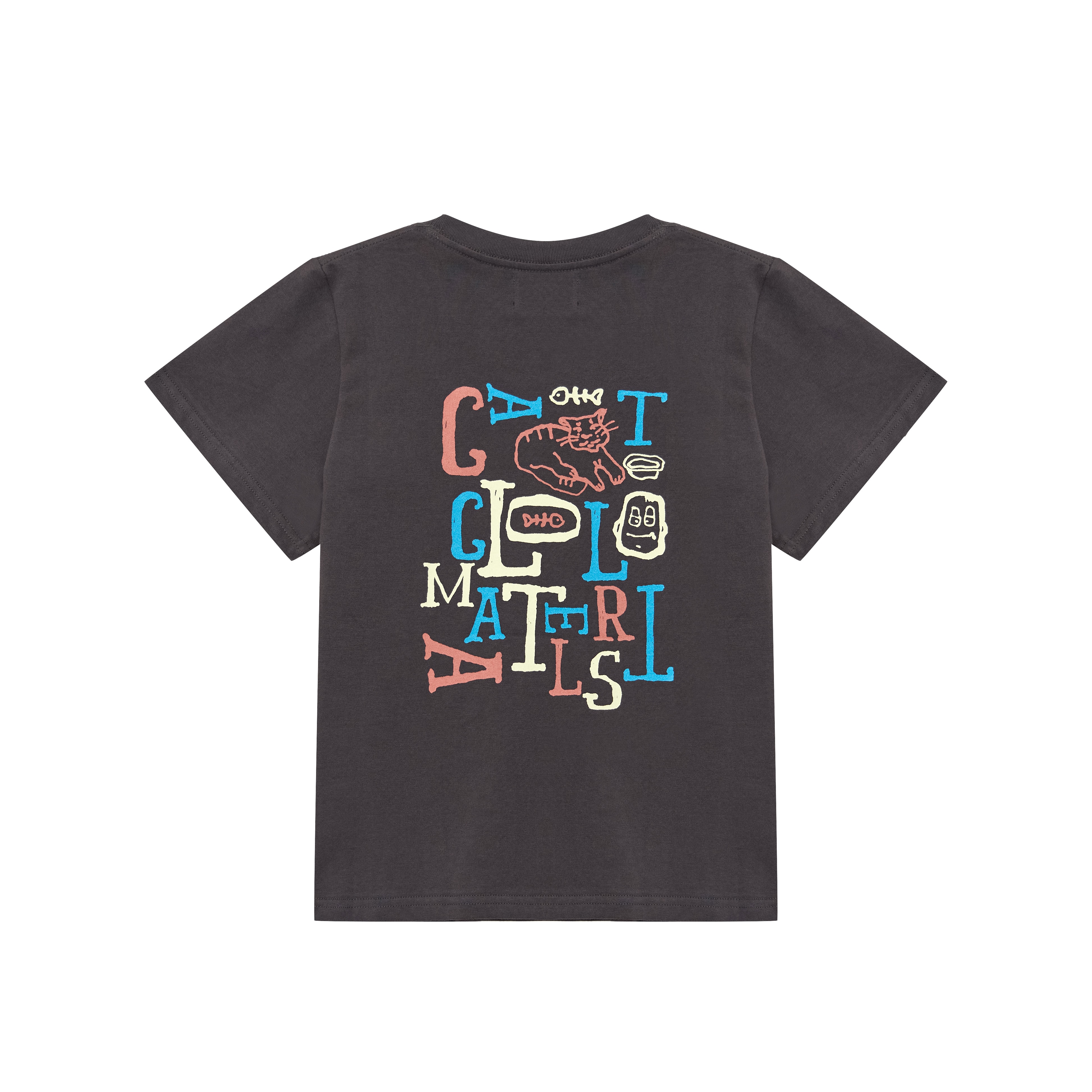 CRAYON TYPO LOGO TEE — CHARCOAL