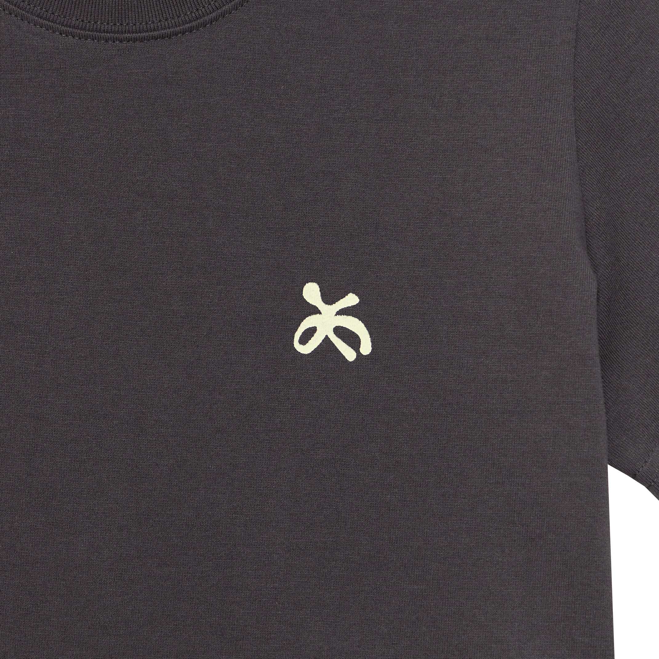 CRAYON TYPO LOGO TEE — CHARCOAL