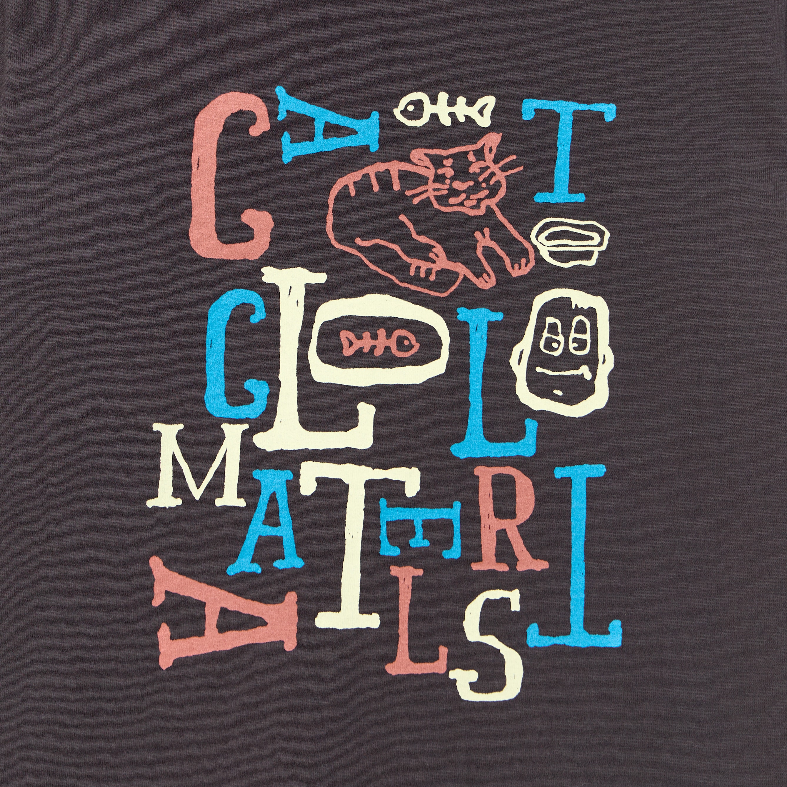 CRAYON TYPO LOGO TEE — CHARCOAL