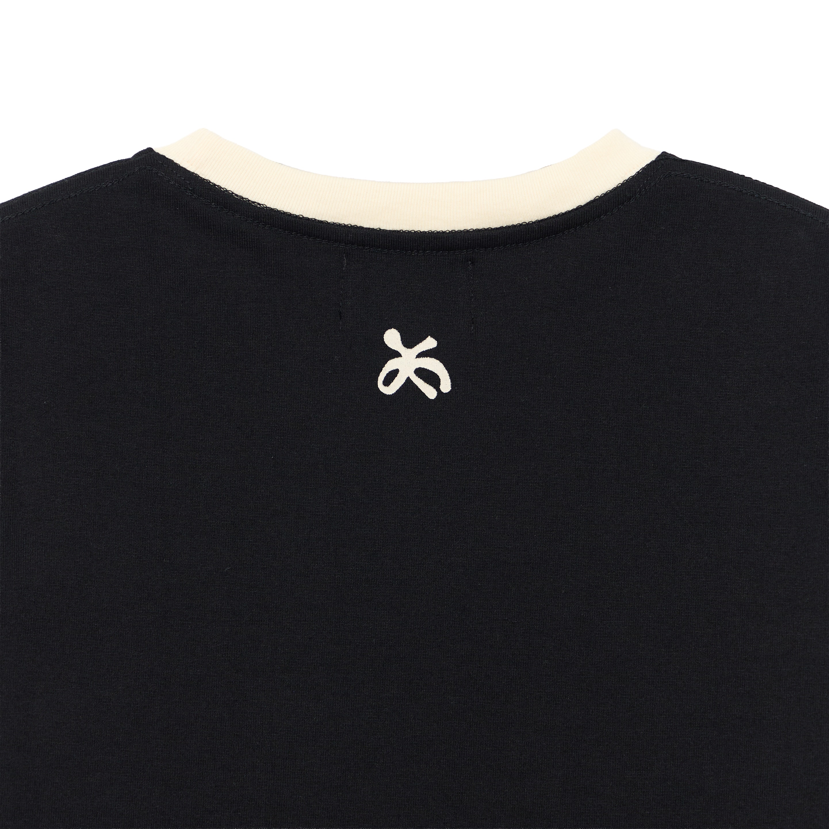 SWEET VINTAGE CHERRY RINGER TEE — BLACK