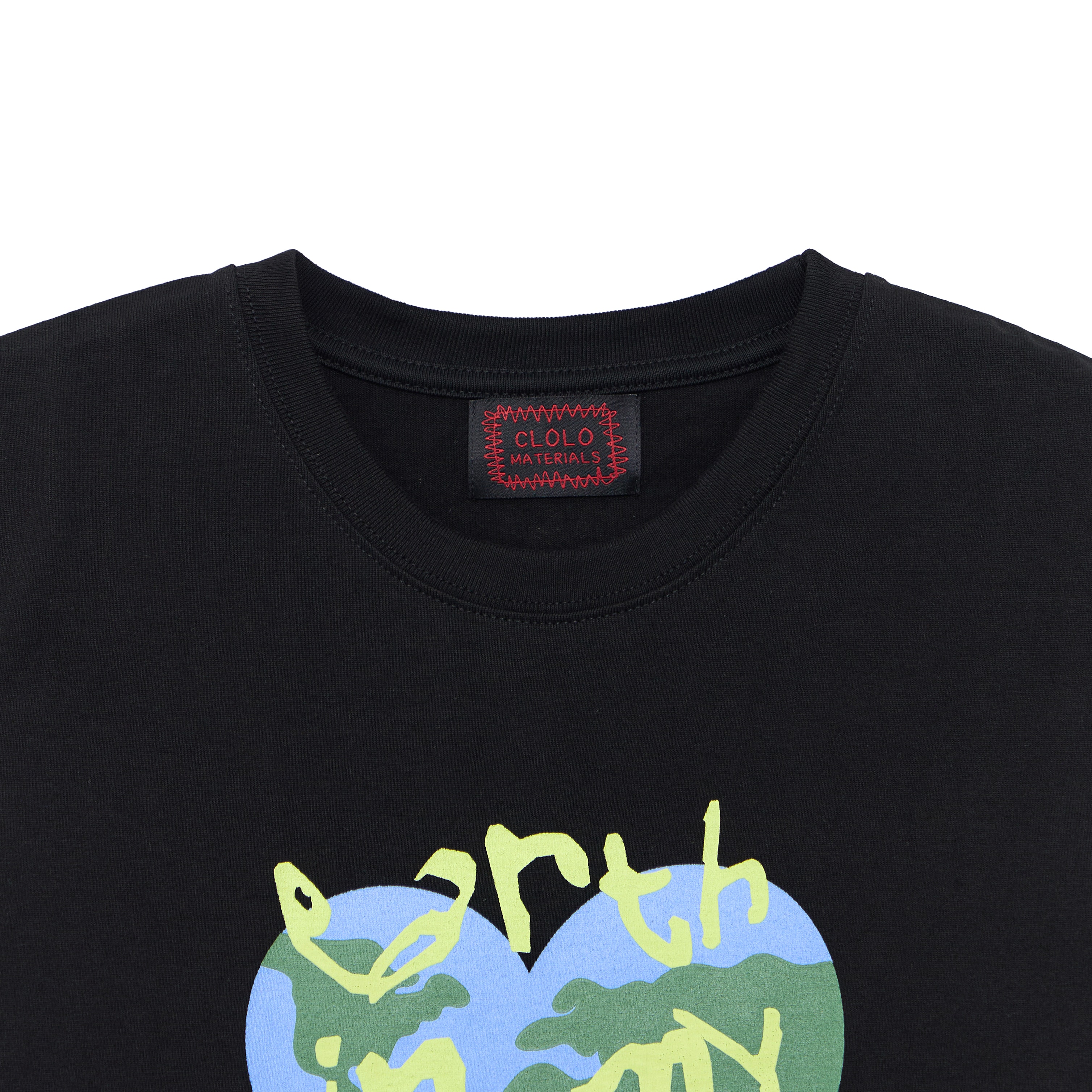 HEART PLANET GRAPHIC TEE — BLACK