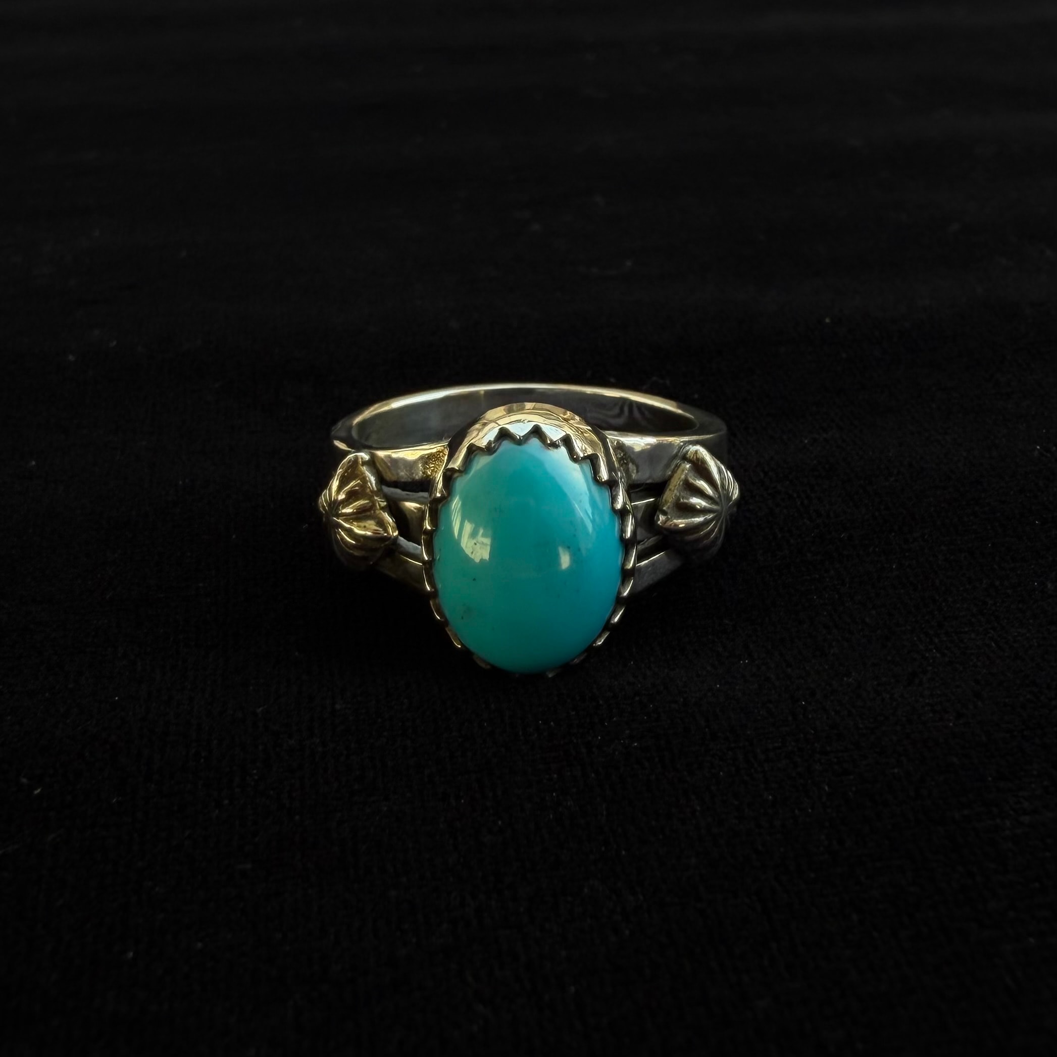 Turquoise concho ring