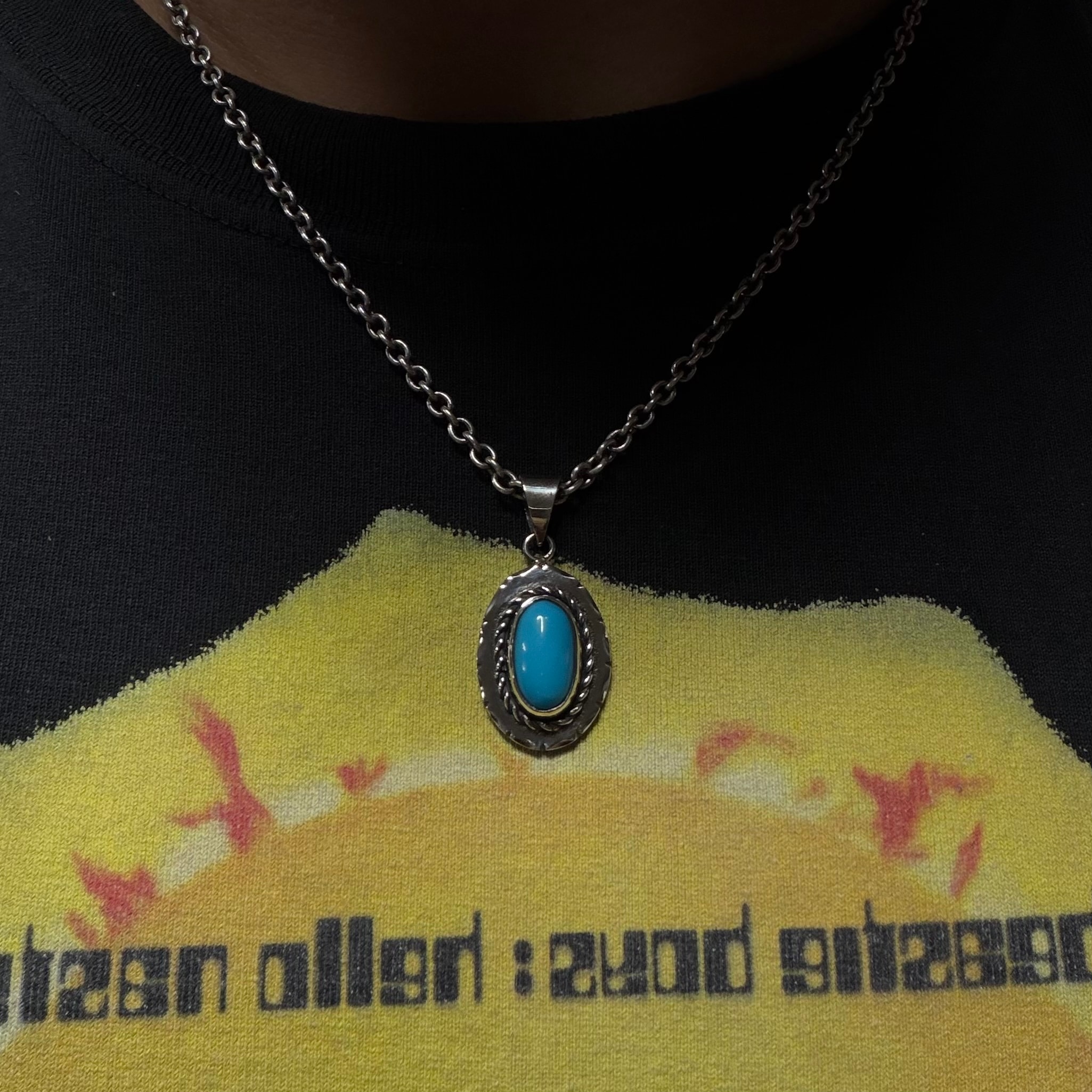 Natural turquoise pendant