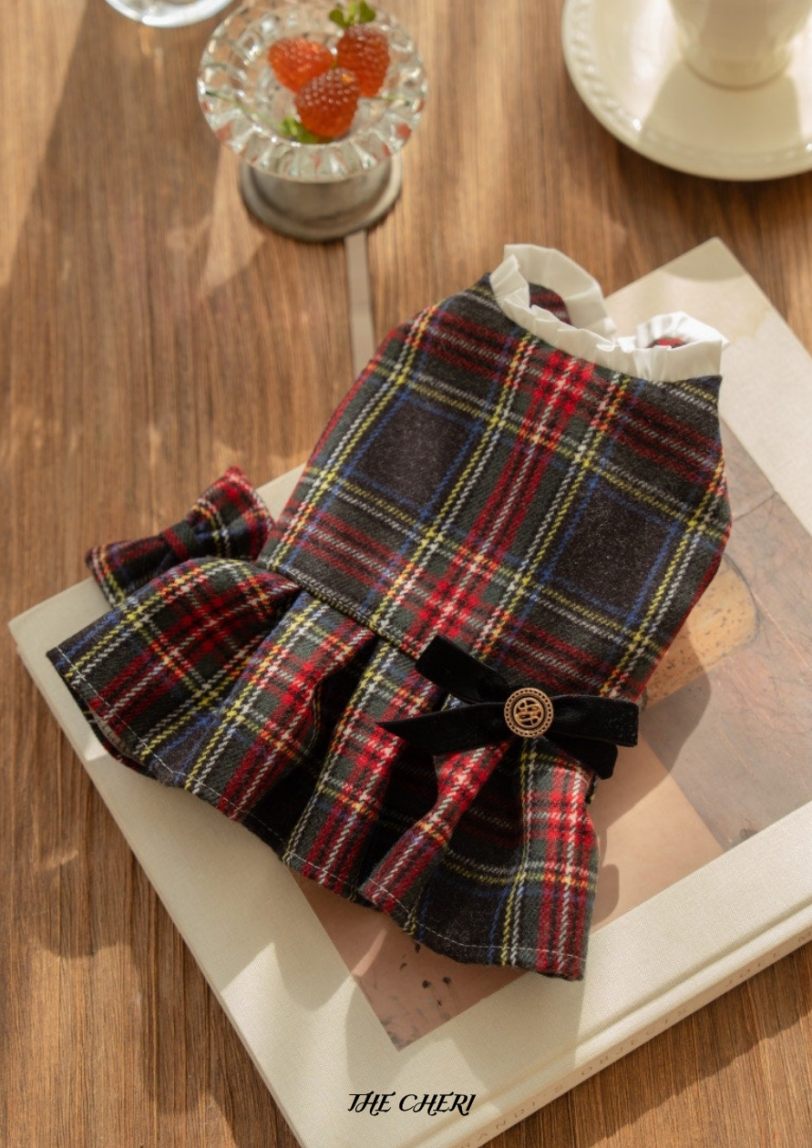 Scarlet Check Dress(스칼렛 체크 원피스) - 블랙