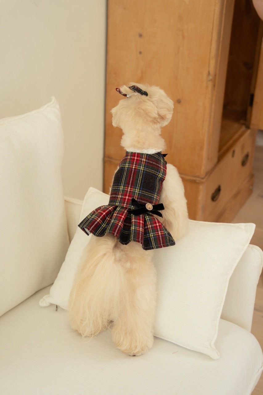 Scarlet Check Dress(스칼렛 체크 원피스) - 블랙