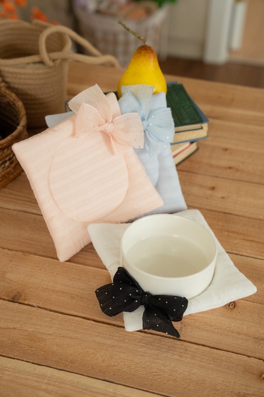 (마지막 수량) Baby Doll Coaster - 3 Colors (베이비 핑크, 베이비 블루, 화이트 블랙)