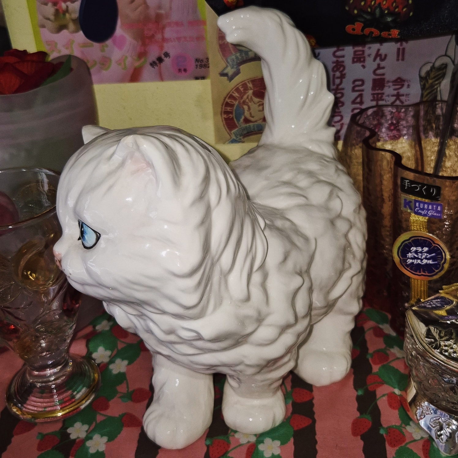 80s 핸드 페르시안 고양이 빅 피겨린