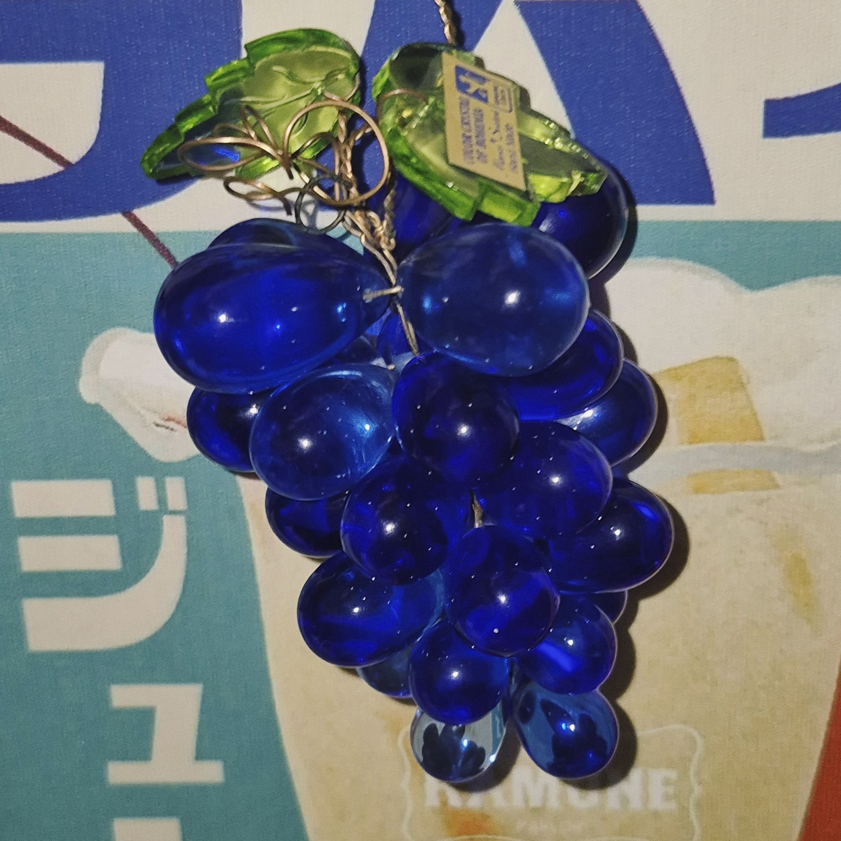 80s 체코 보헤미아 크리스탈 포도 장식