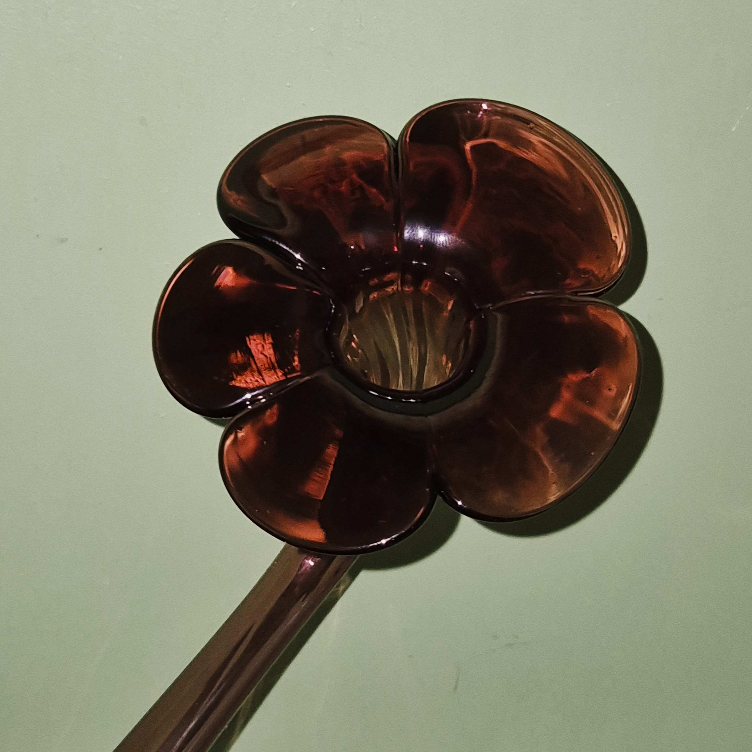 70s 야마나카 핸드블로운 퍼플 꽃송이 홀더