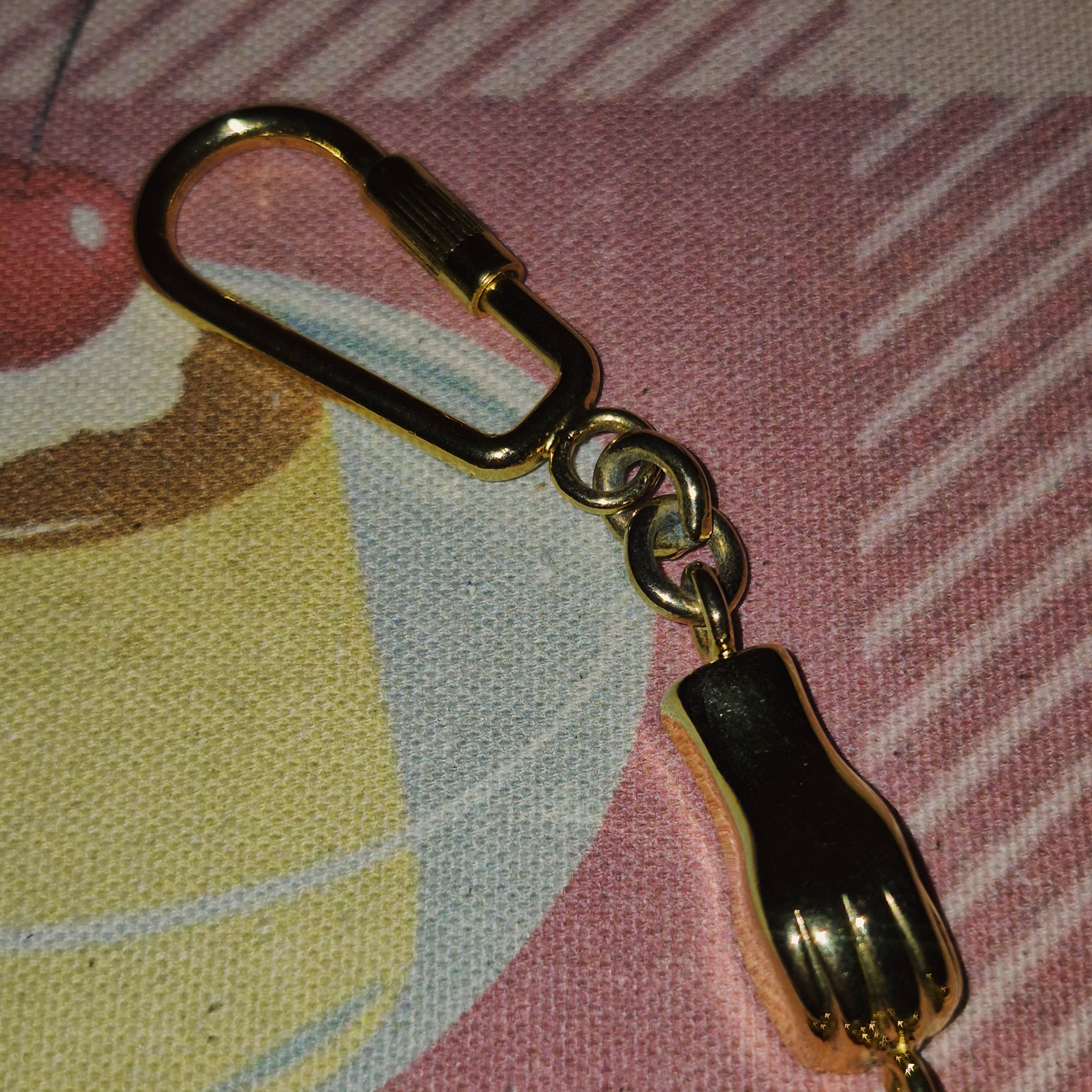 90s 꾸레쥬 핸드 로고 클로버 레이어드 키링