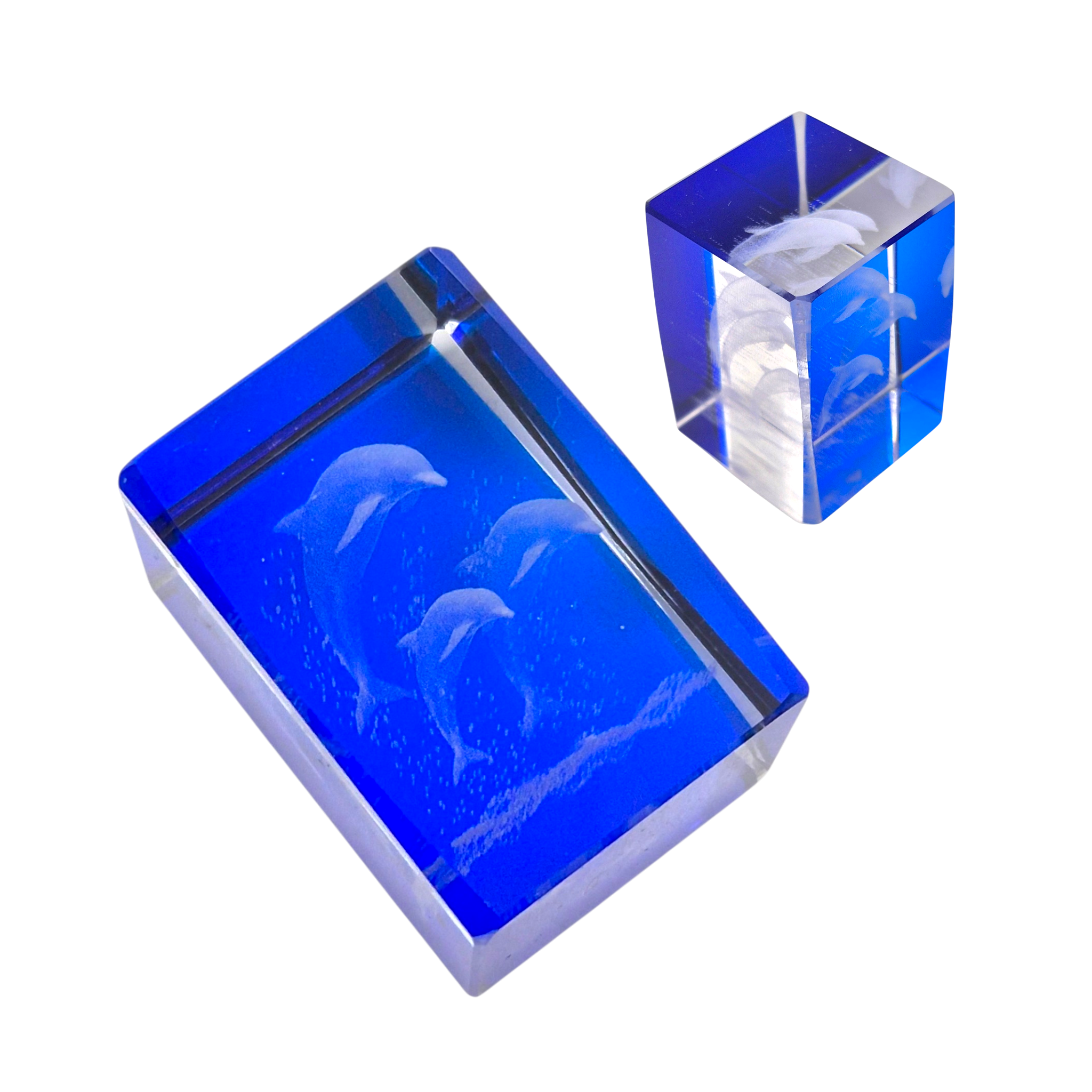 90s 크리스탈 유영 돌고래 3D 오브제