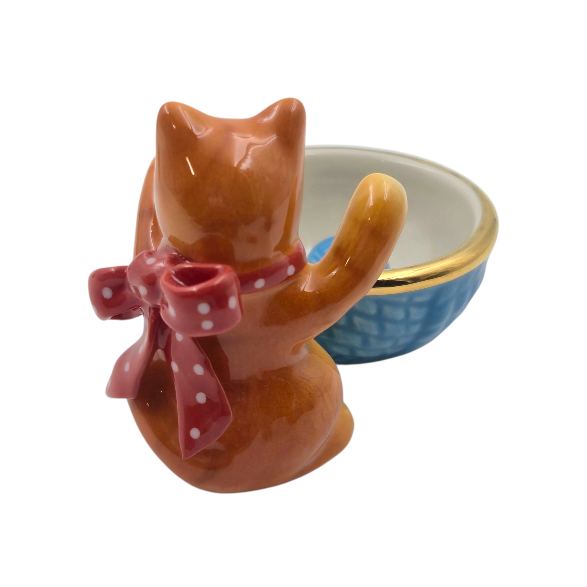 90s 영국 털실 고양이 피겨린 트링켓