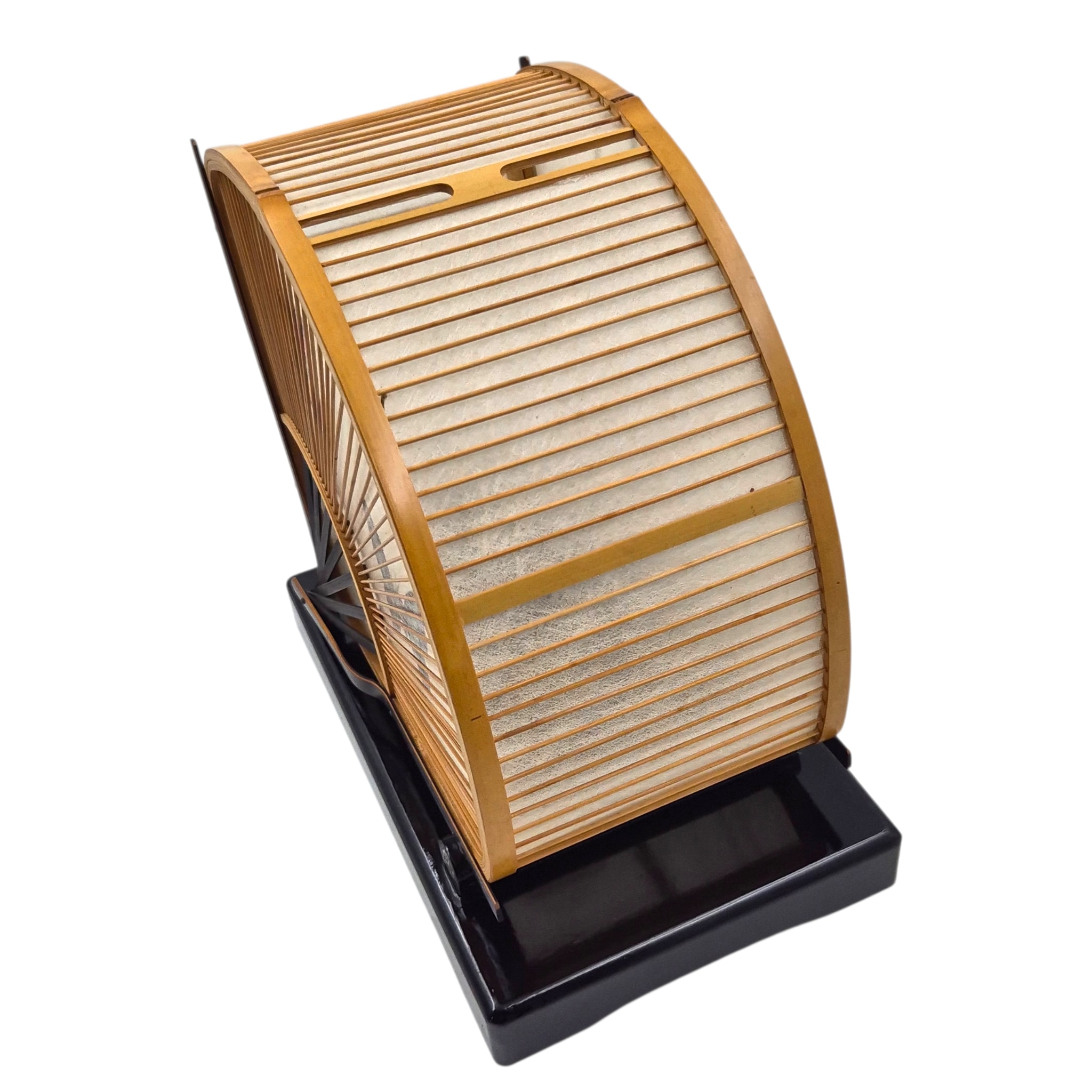 90s 일본 미야비 안돈 대나무 나비 부채 램프