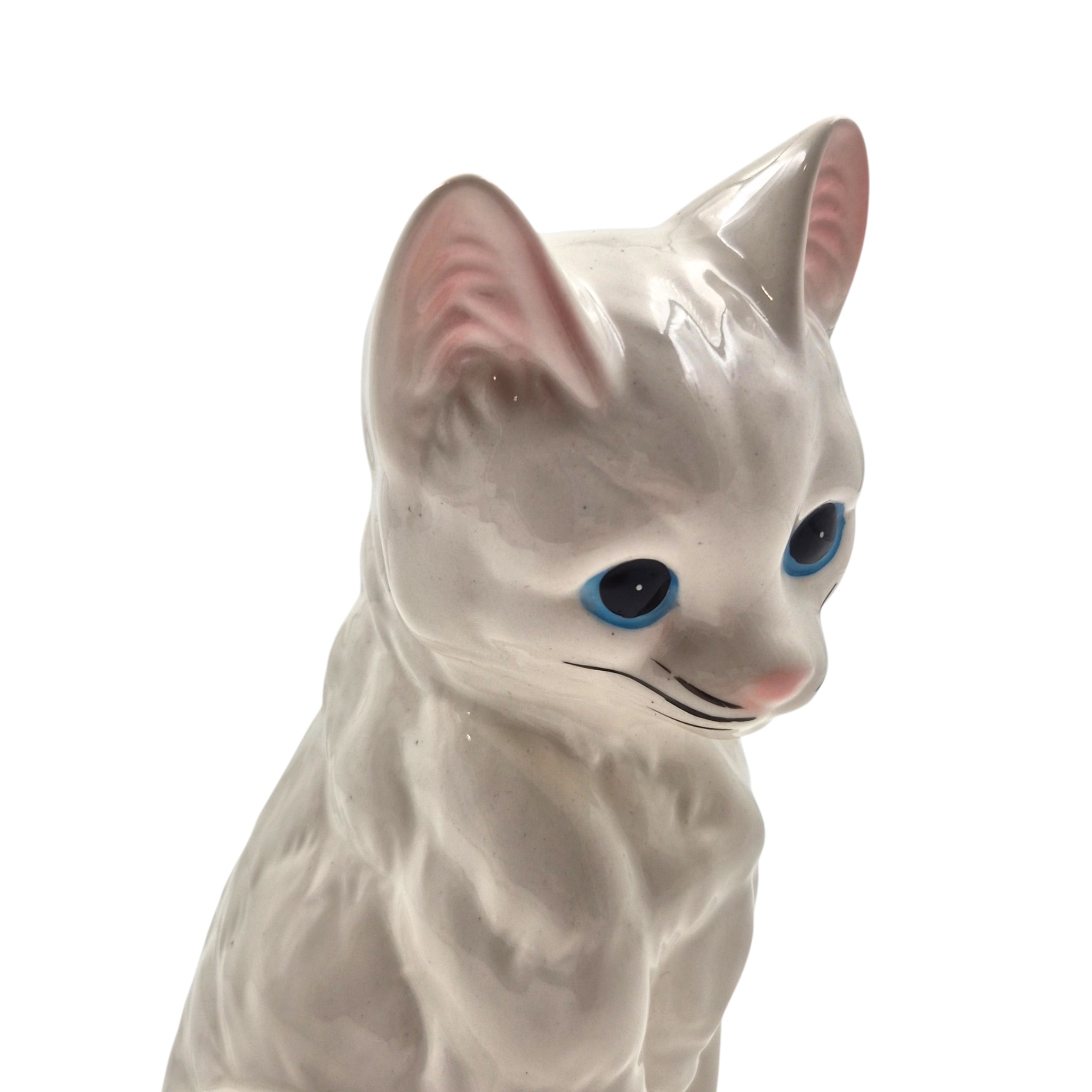 80s 카토 핸드메이드 포셀린 아기 고양이 장식