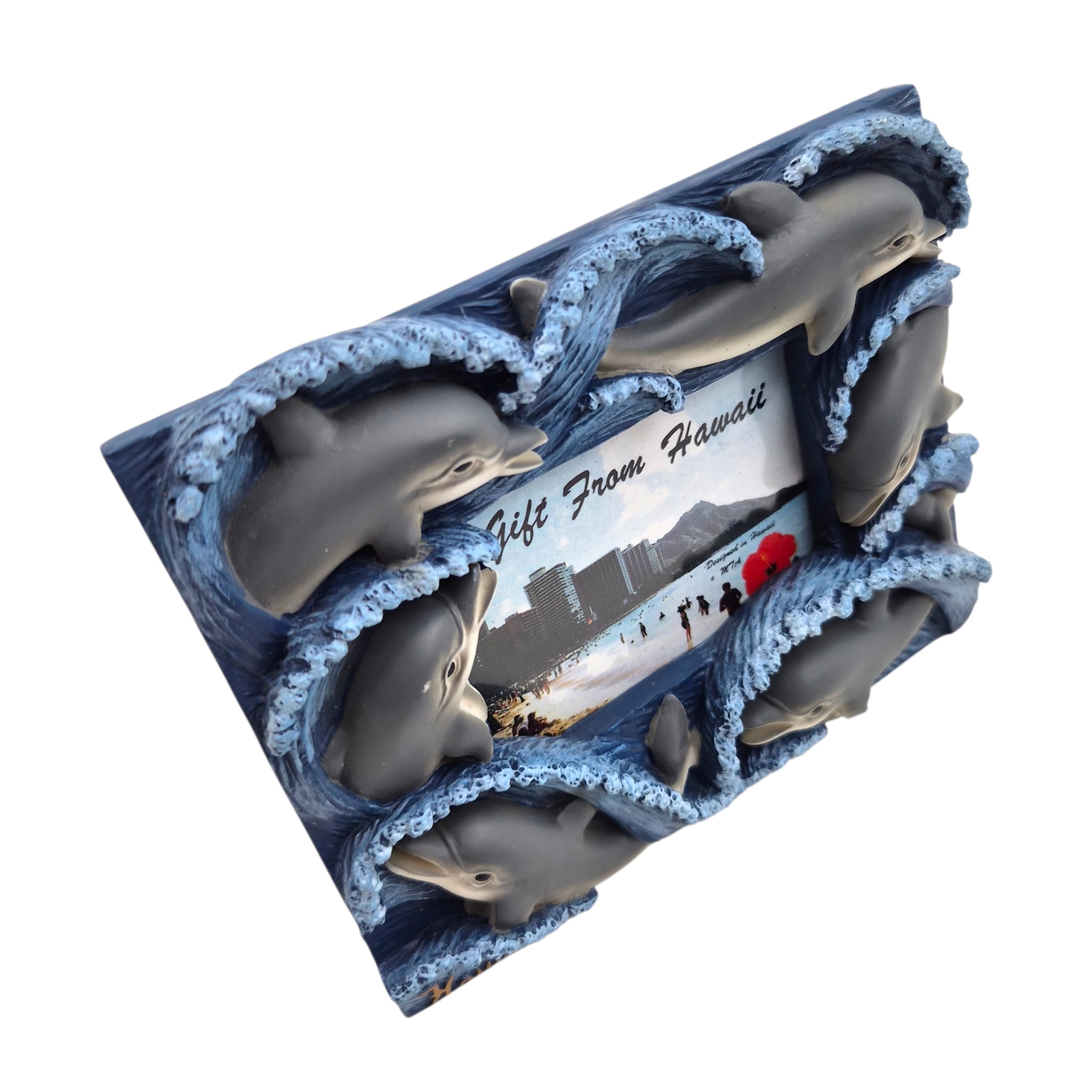 90s 하와이 헤엄 돌고래 3D 탁상 액자