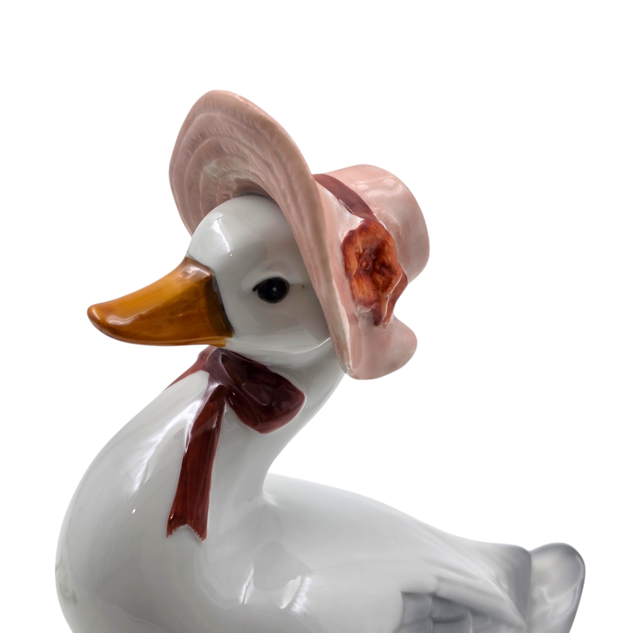 80s 와코 보닛햇 오리 포셀린 테이블 램프