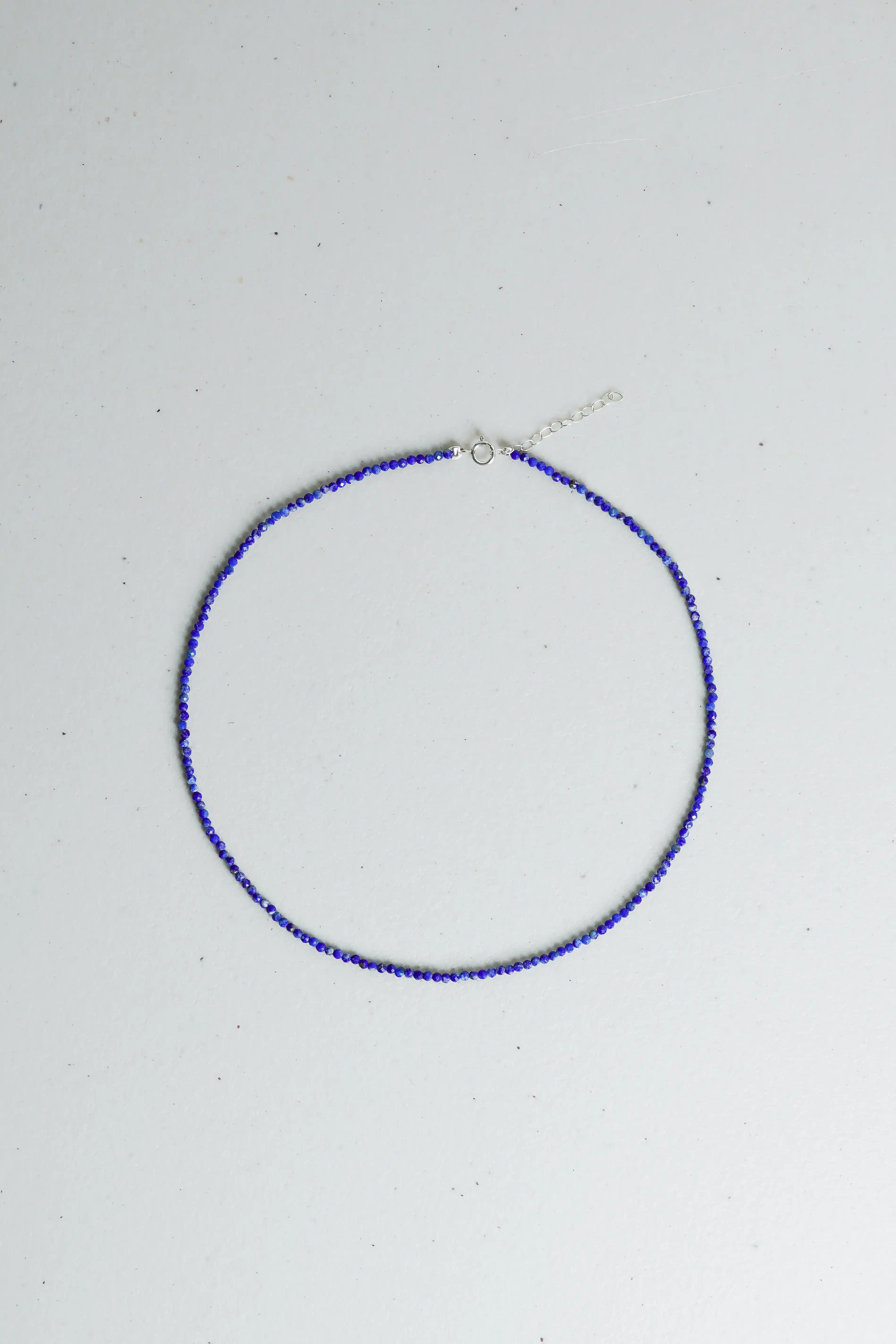 라피스라줄리 Lapis Lazuli 초커 실버 목걸이