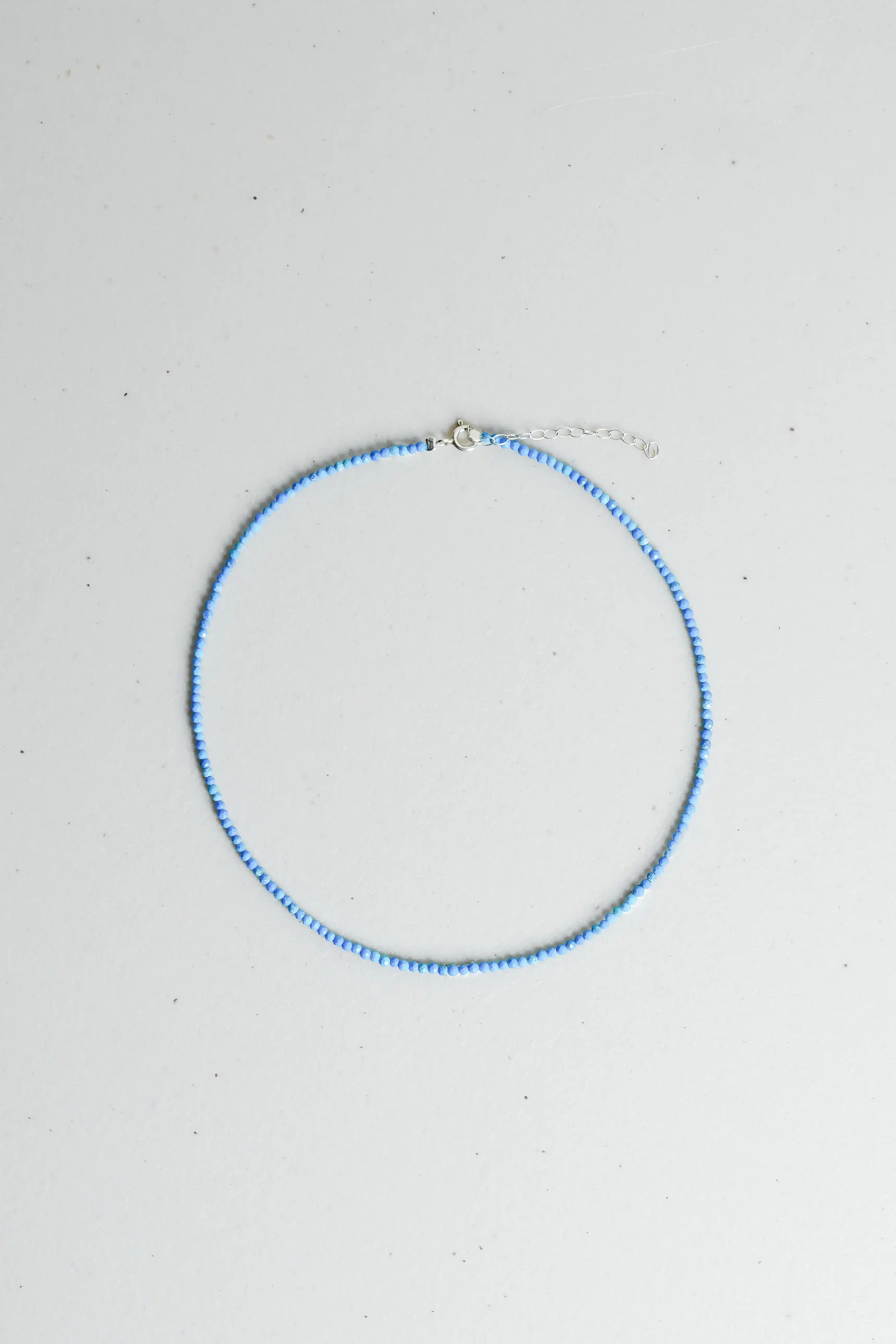 터키석 Howlite Turquoise 초커 실버 목걸이