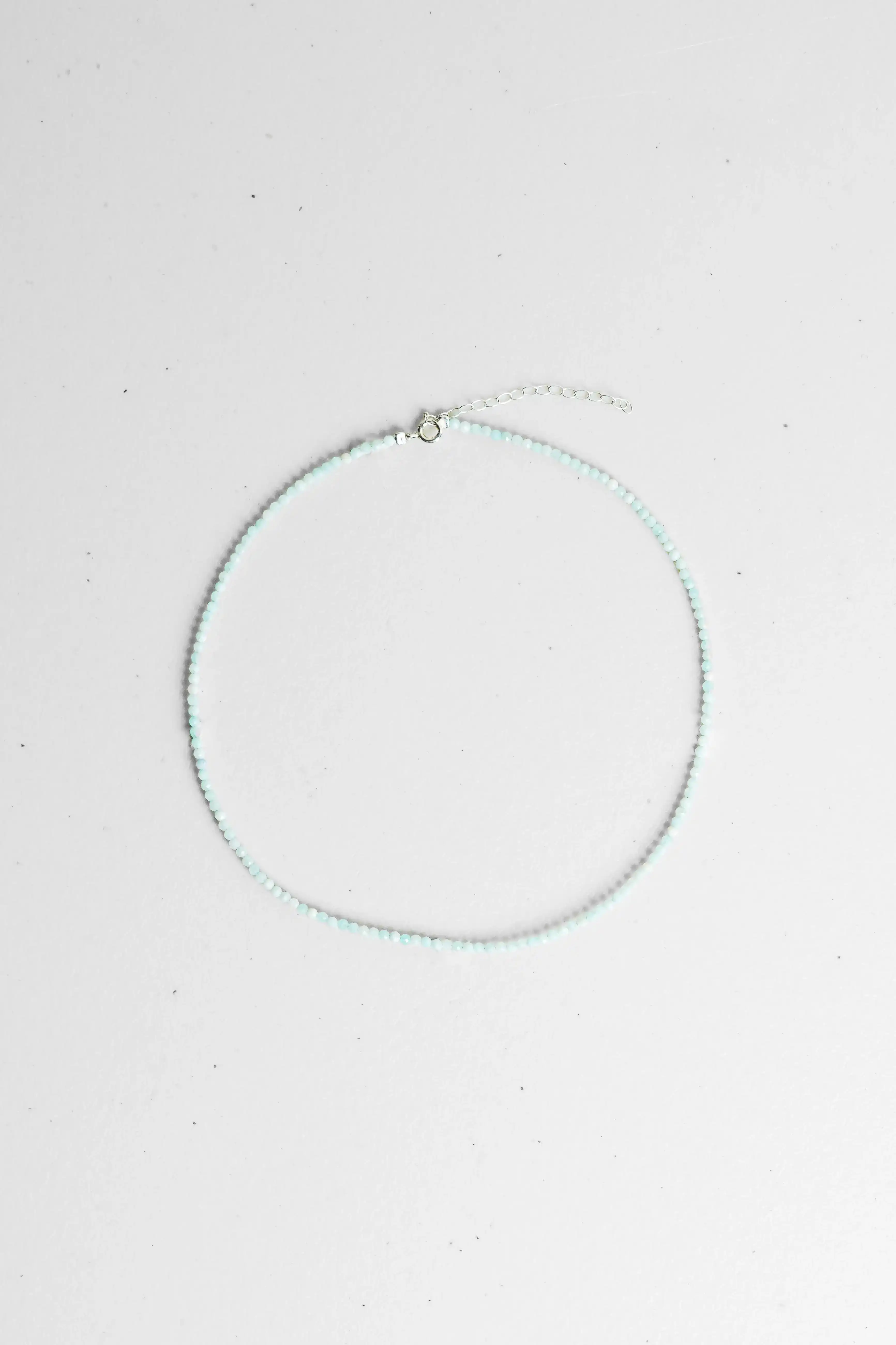 아마조나이트 Amazonite 실버 초커 목걸이