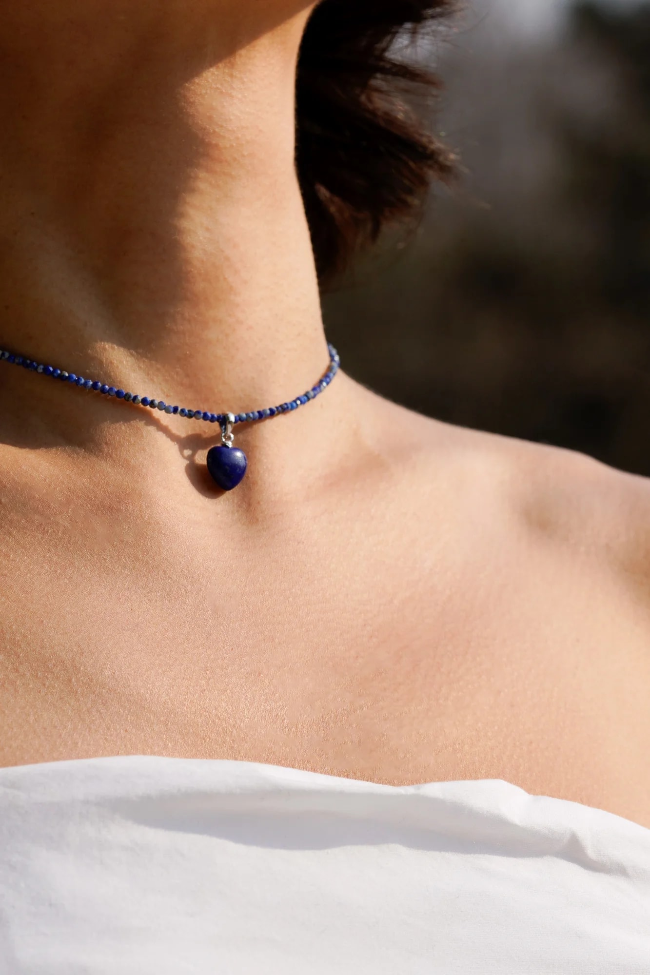 라피스라줄리 Lapis Lazuli 하트 실버 펜던트