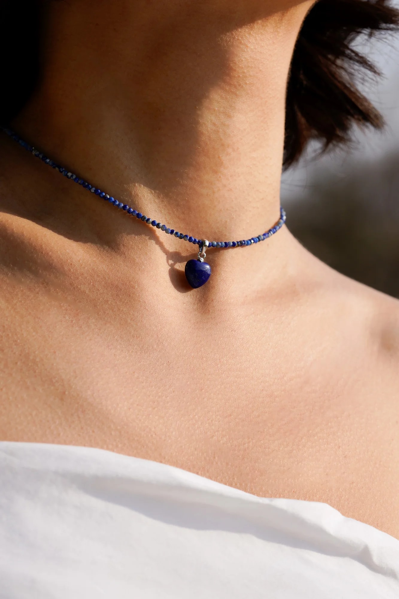 라피스라줄리 Lapis Lazuli 하트 실버 펜던트