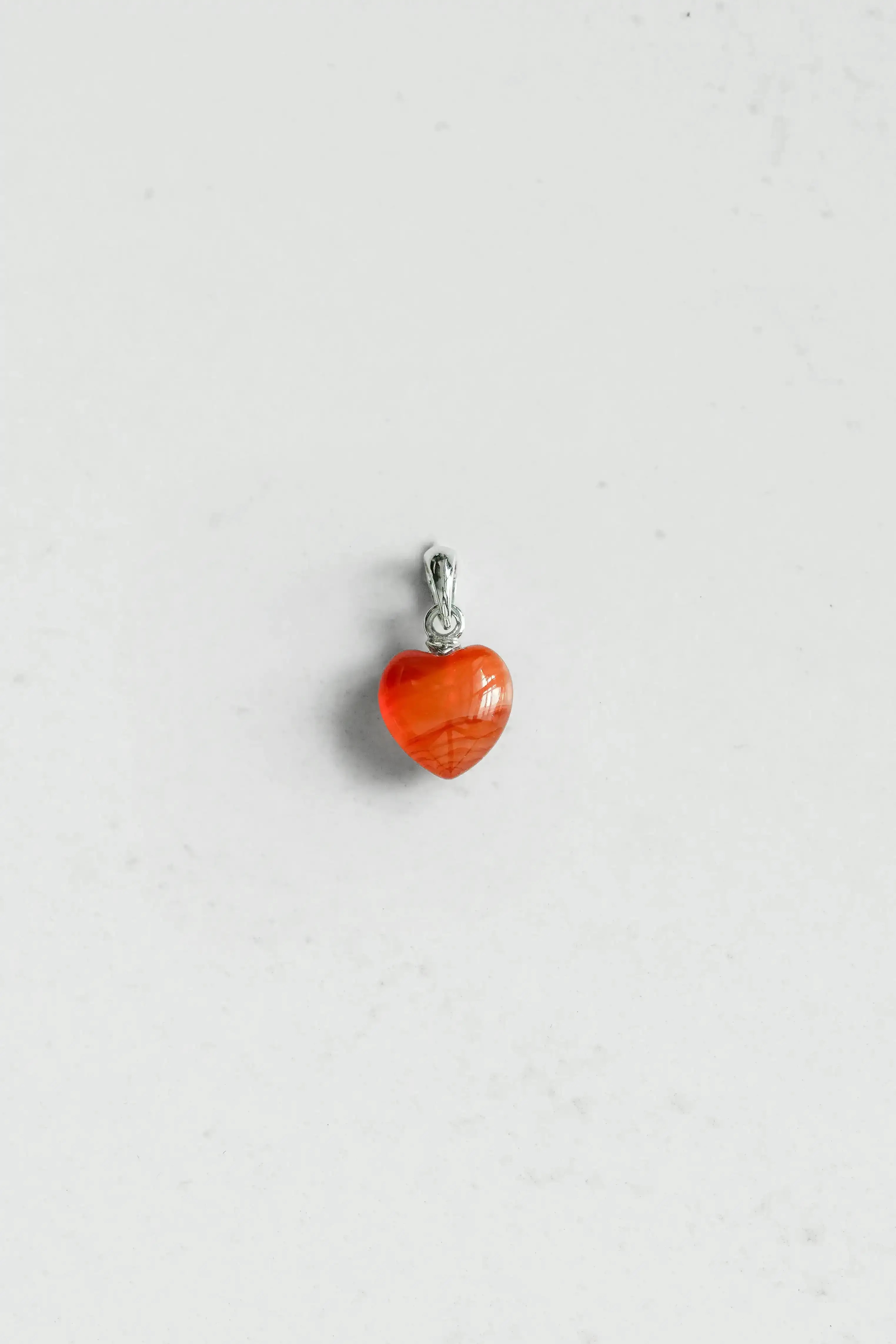 카넬리언 Carnelian 하트 실버 펜던트