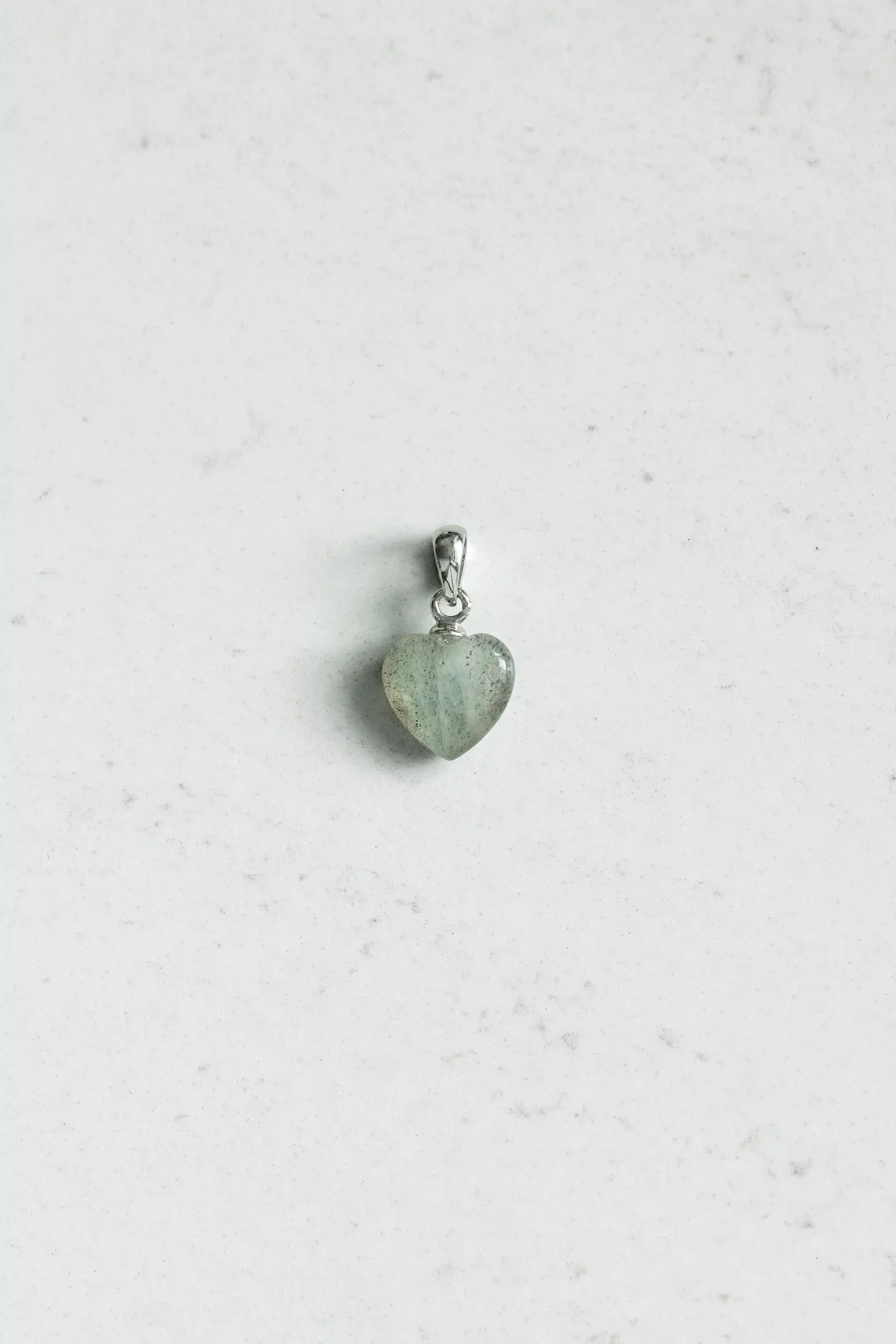 래브라도라이트 Labradorite 하트 실버 펜던트