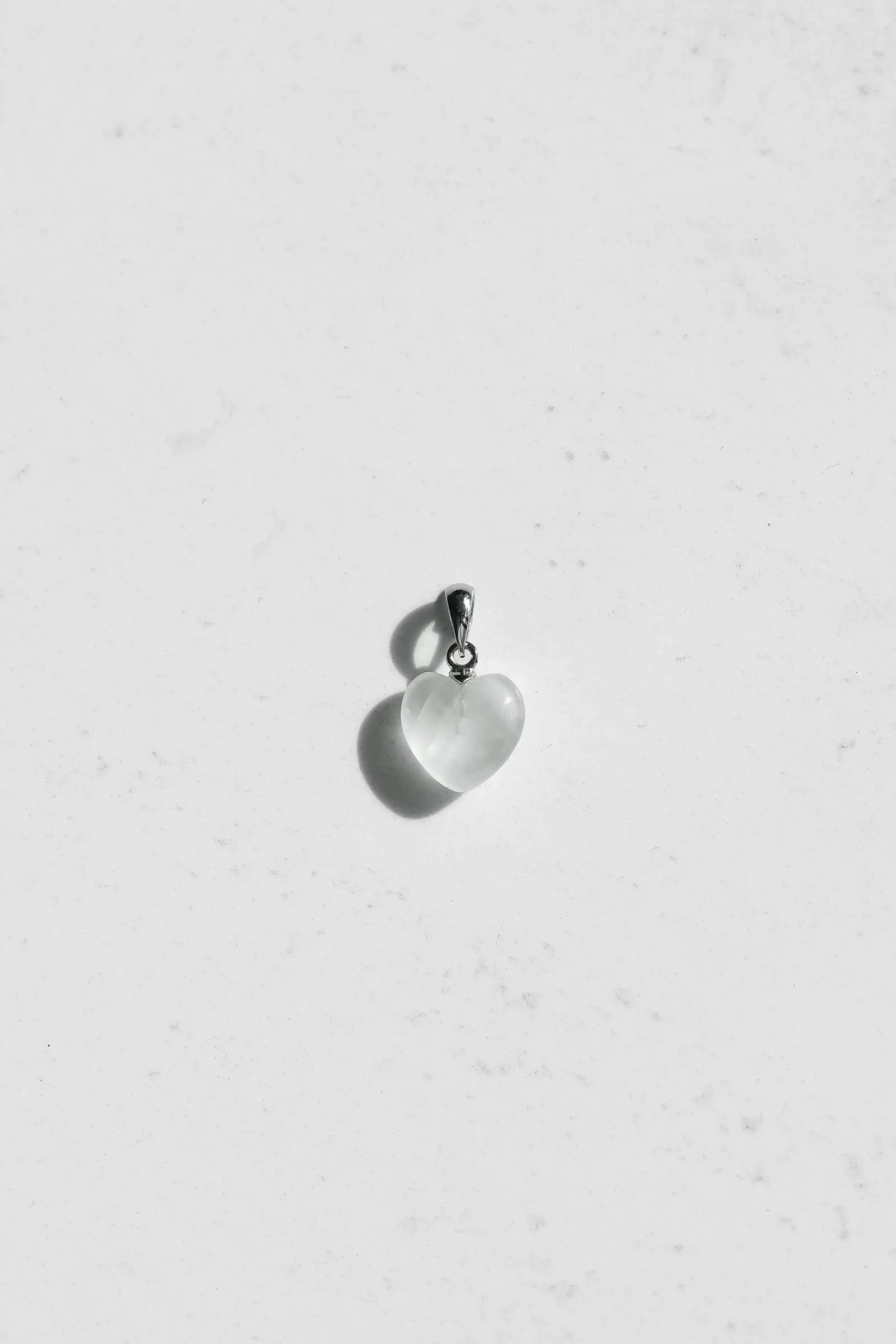 문스톤 MoonStone 하트 실버 펜던트