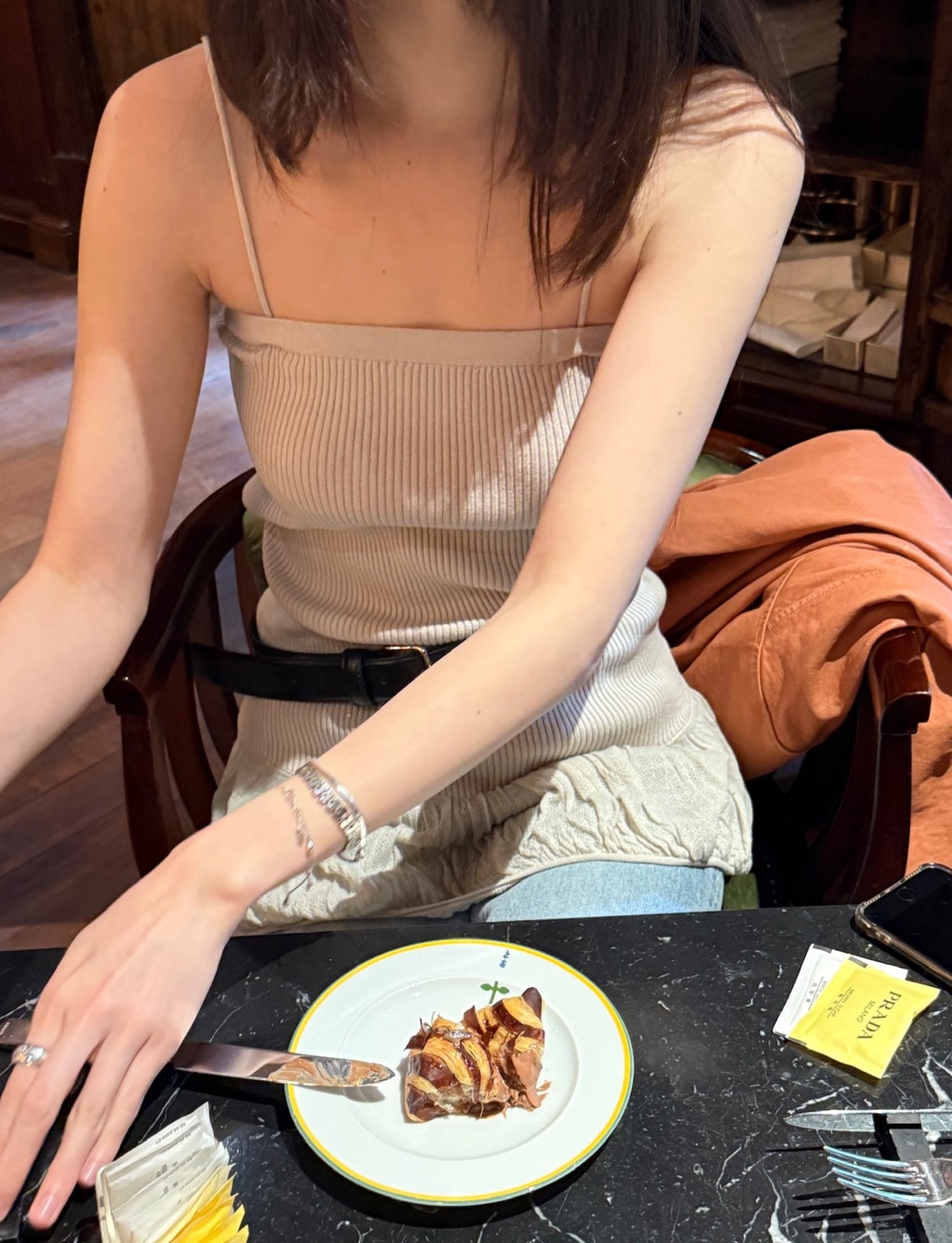 Frill Knit Sleeveless Top