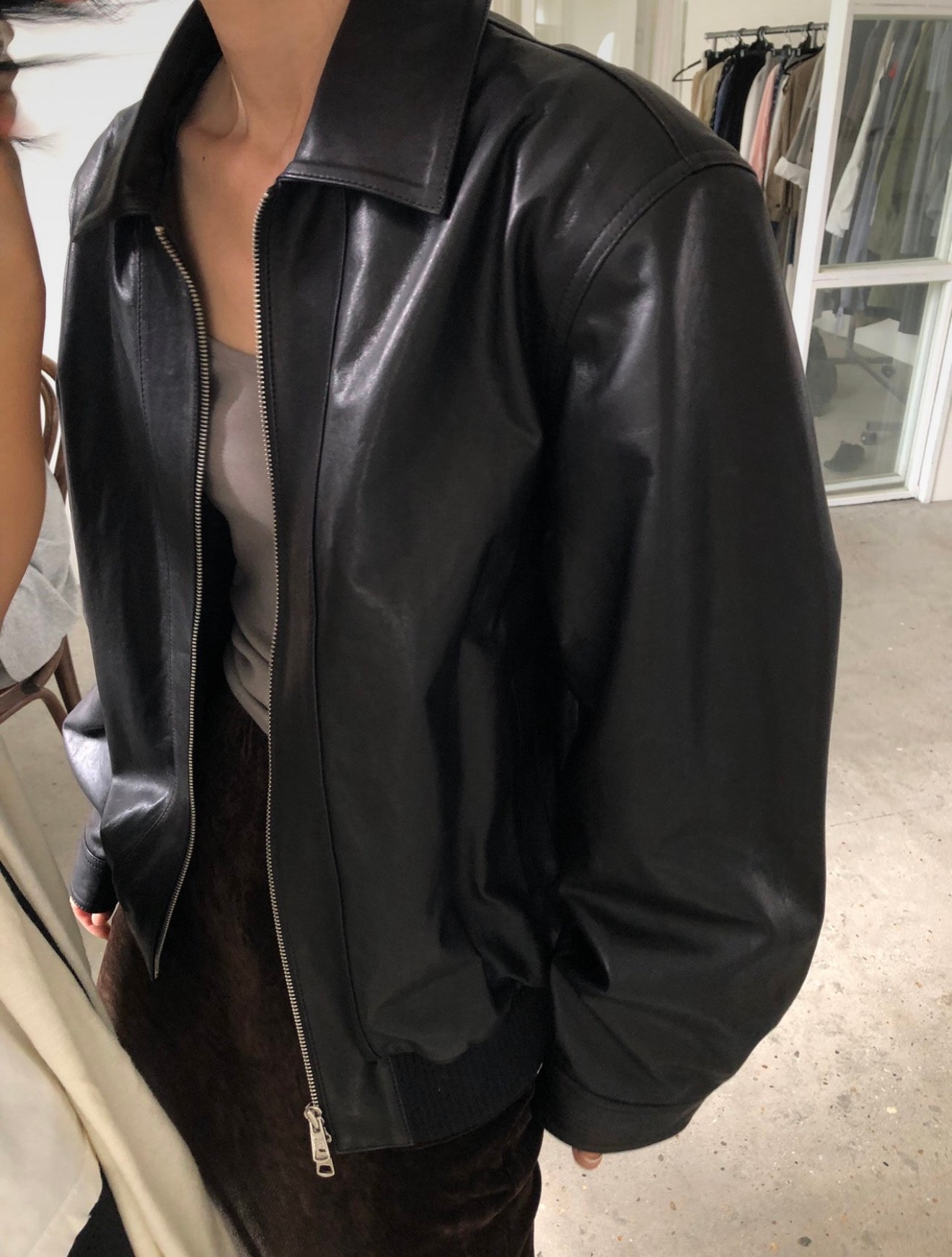 Bode Blouson Leather Jacket