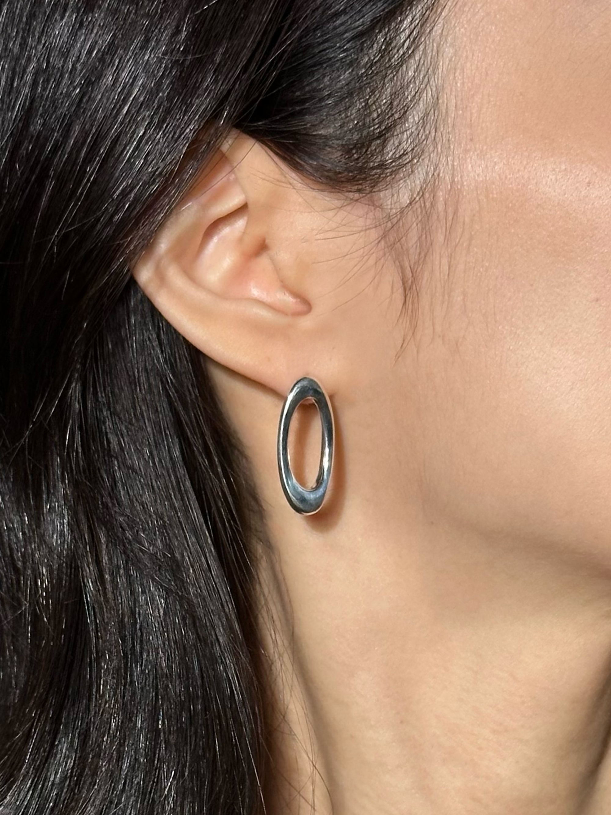[925 silver] 301.Oval earring / EARRING